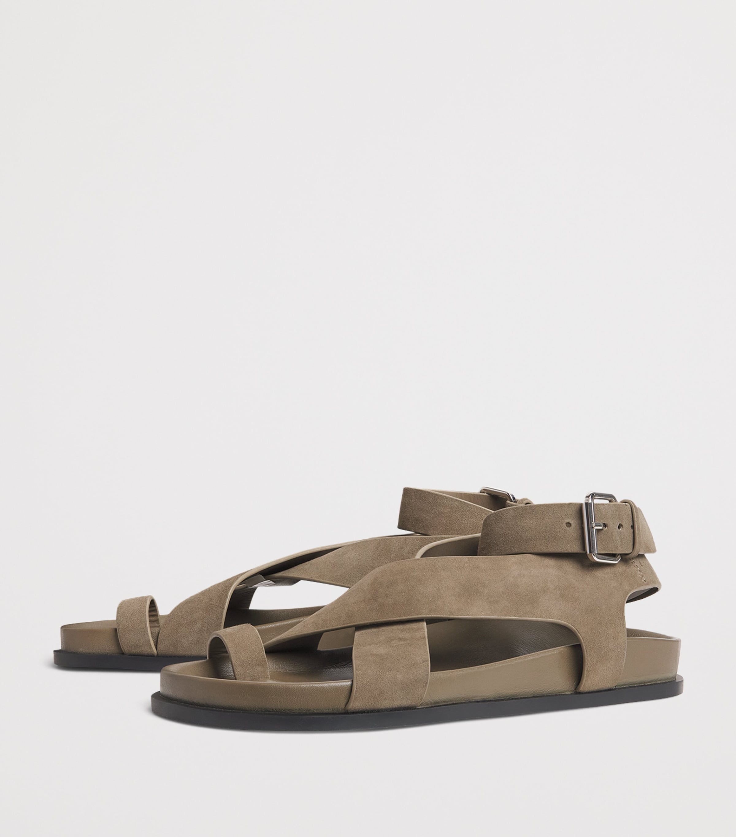 A.EMERY Suede Jalen Sandals Olive Suede Image 3