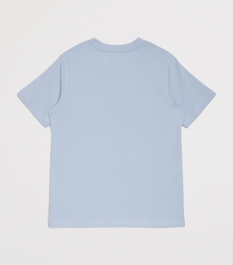 Cotton Jersey Logo T-Shirt (6-14 Years) ESTATE BLU Image 2