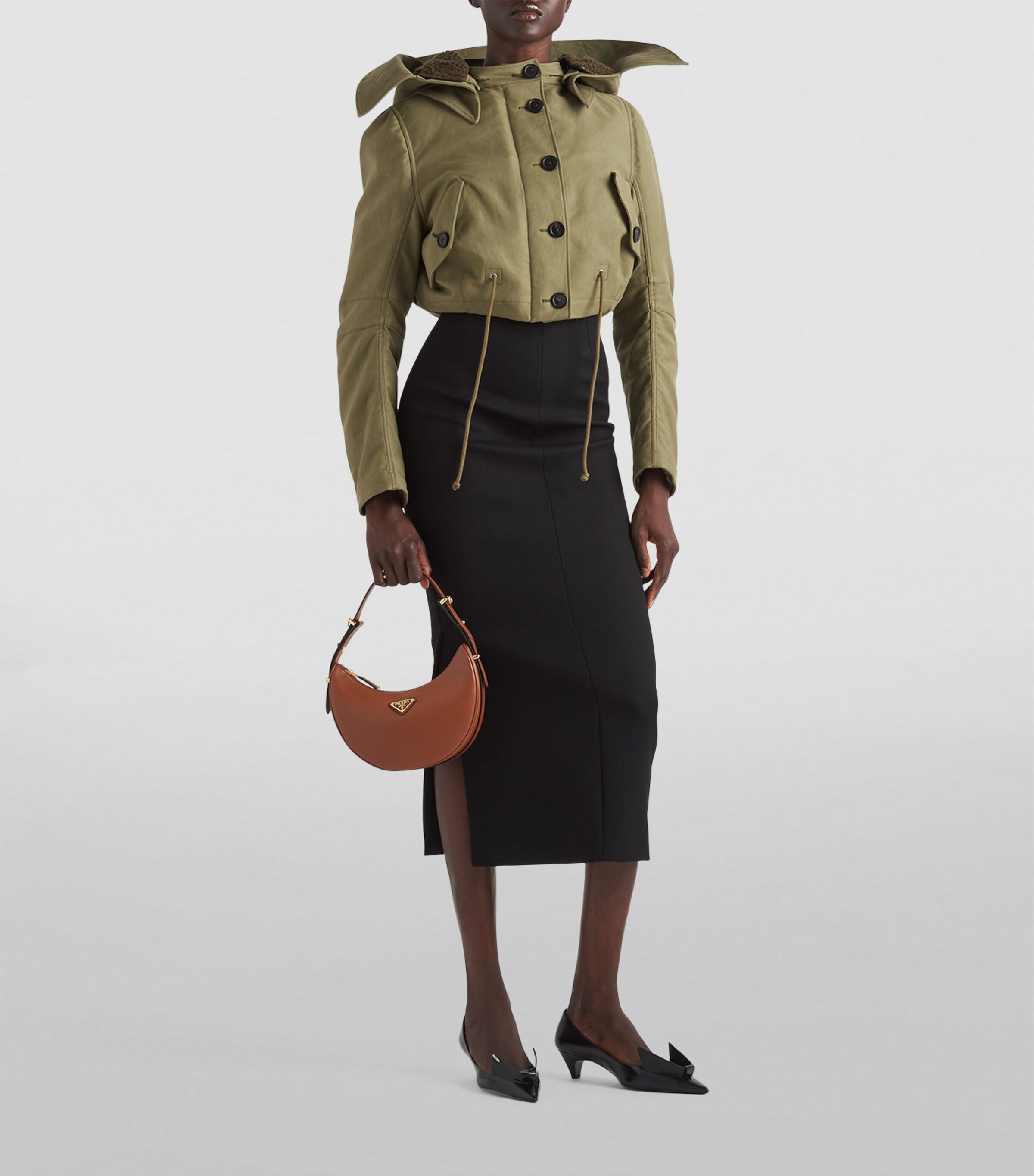 Prada Leather Arqué Shoulder Bag Image 7