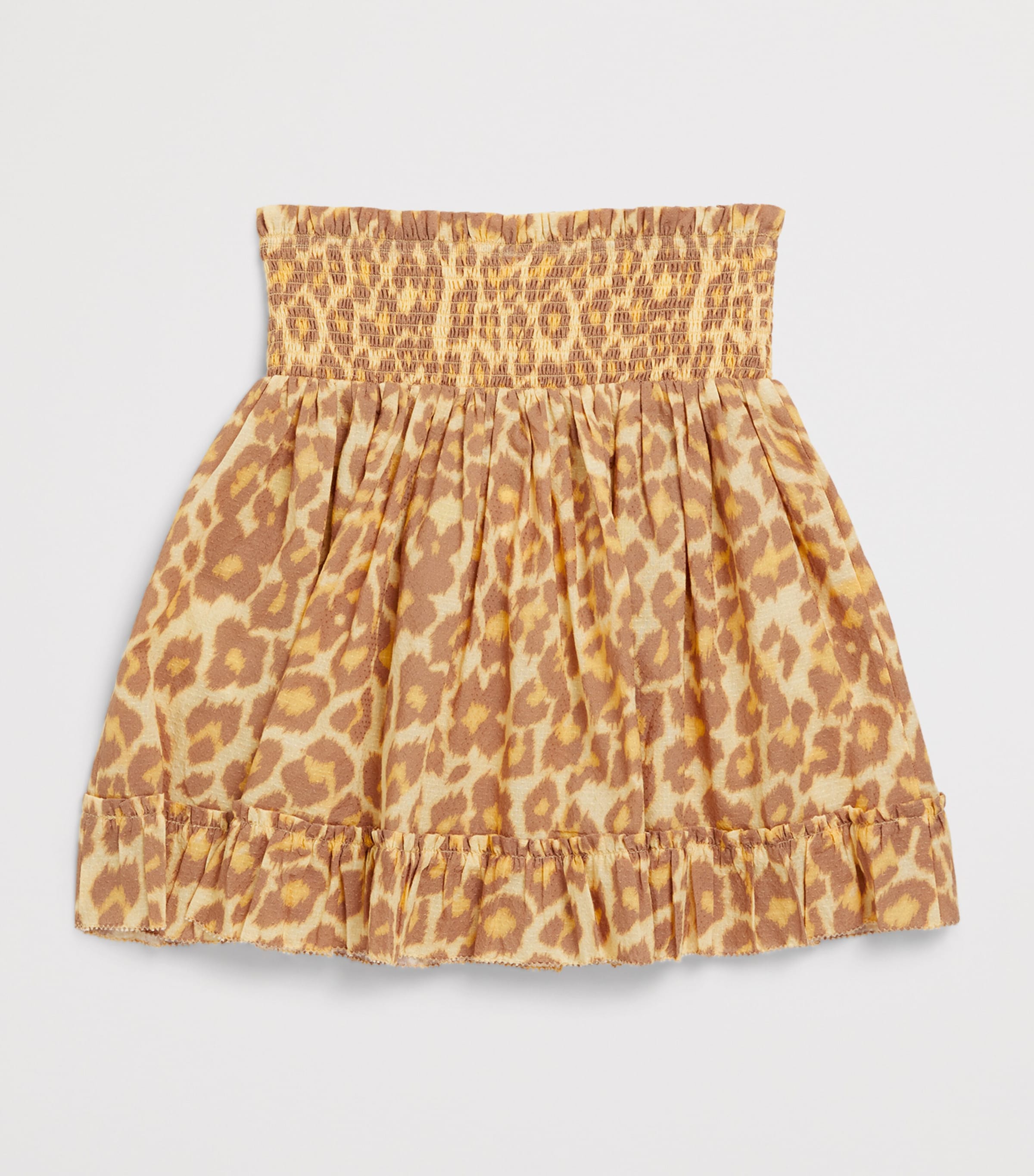 Cotton Leopard Print Skirt (1-12 Years) LEMON LEOPARD Image 2