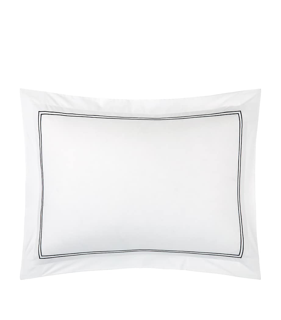 Yves Delorme Organic Cotton Duo Standard Oxford Pillowcase (50cm x 75cm) Marine Image 2