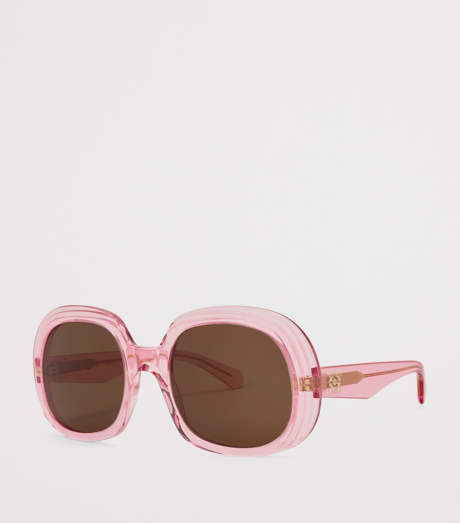 LOEWE Square Steps Sunglasses Transparent Pink Image 2
