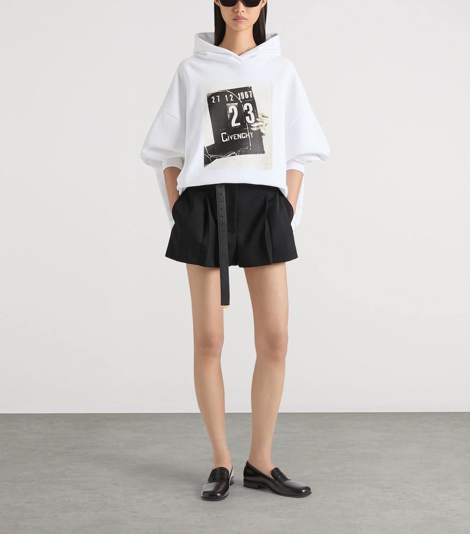 Clapperboard Print Hoodie WHITE/BLACK Image 2