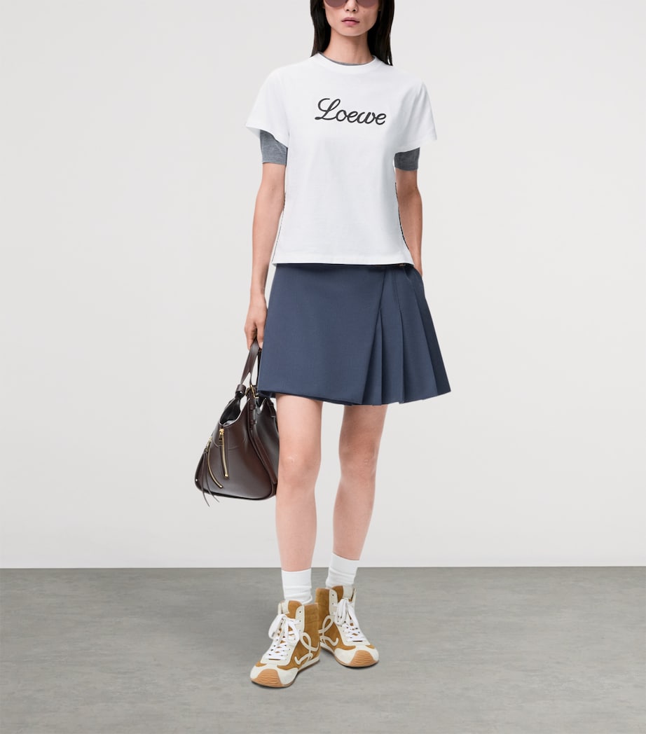 Stretch-Cotton Logo T-Shirt WHITE Image 2