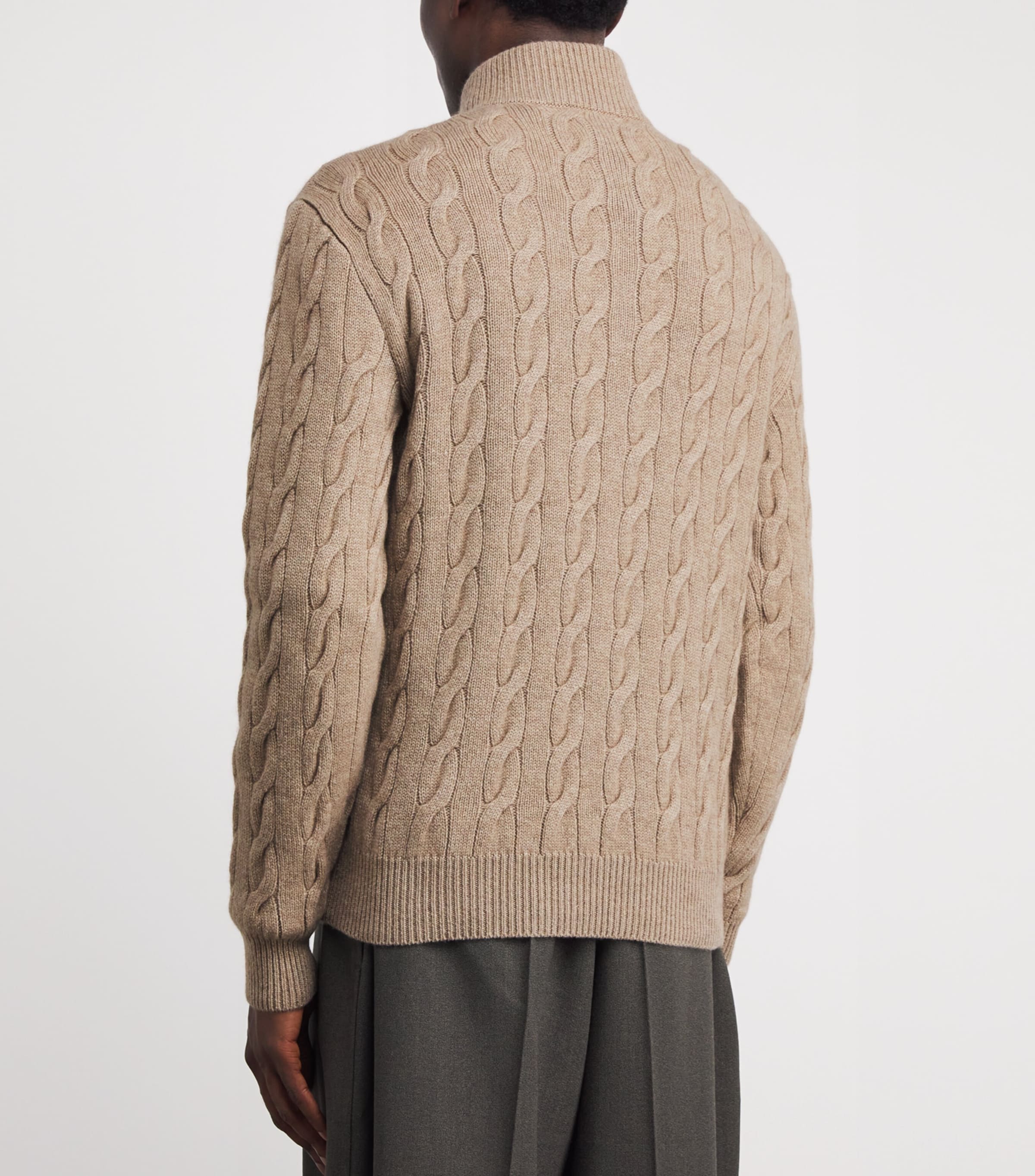 Cashmere Cable-Knit Sweater CHESTNUT Image 4