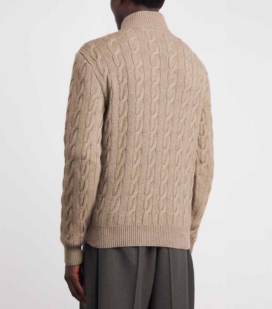 Cashmere Cable-Knit Sweater CHESTNUT Image 4