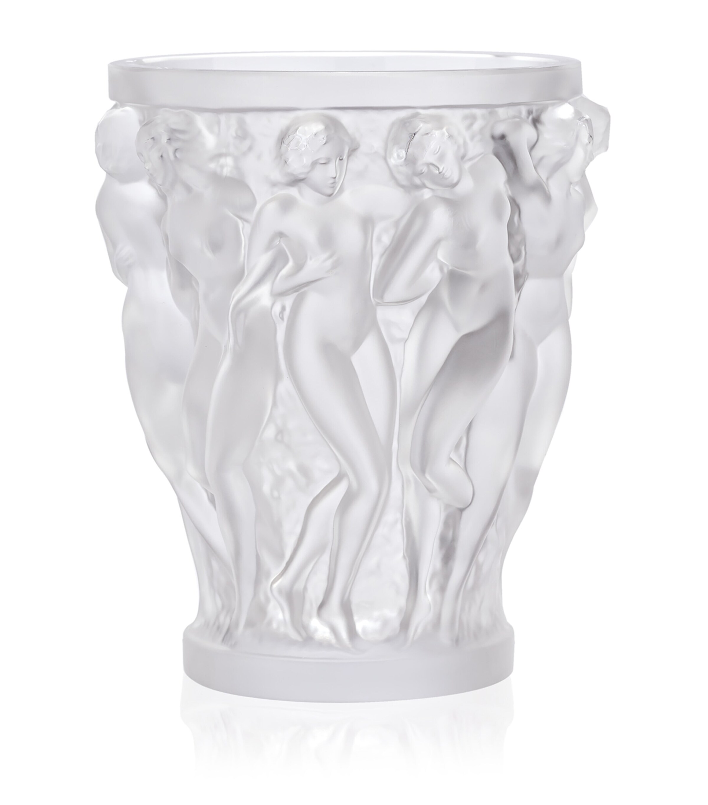 Lalique La Bacchantes Clear Vase (14.6cm) | Gifts | Gifts for Interior Lovers | Home Accessories | Vases | Designers | Lalique | Dining Room