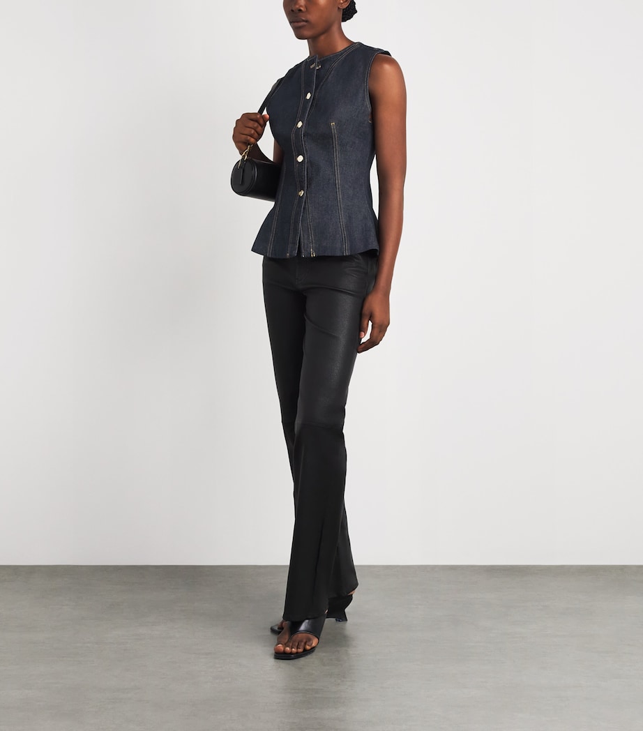 FRAME Womens The Form Denim Vest Rinse Image 2