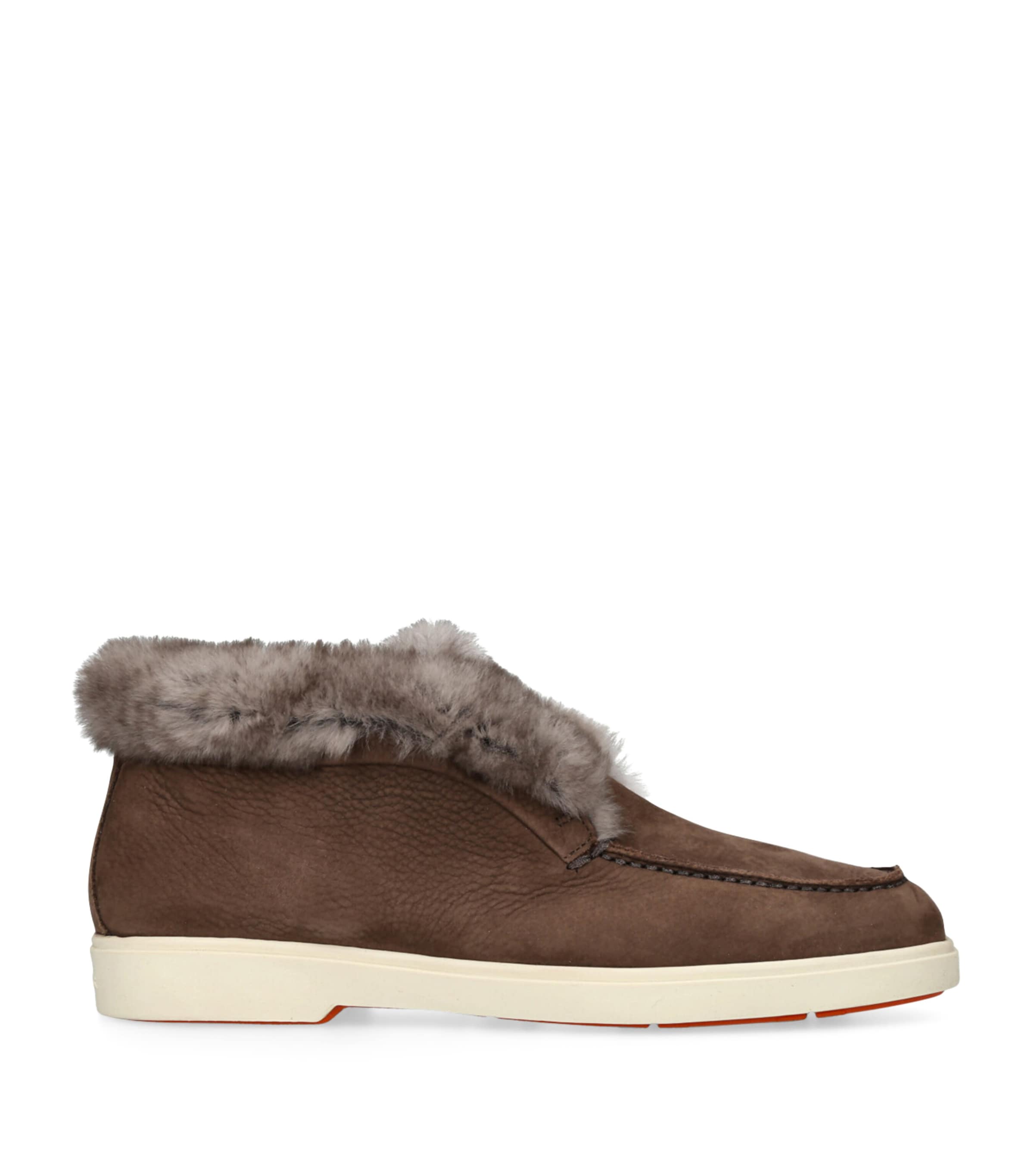 Santoni Suede Hadeel Ankle Boots In Multi