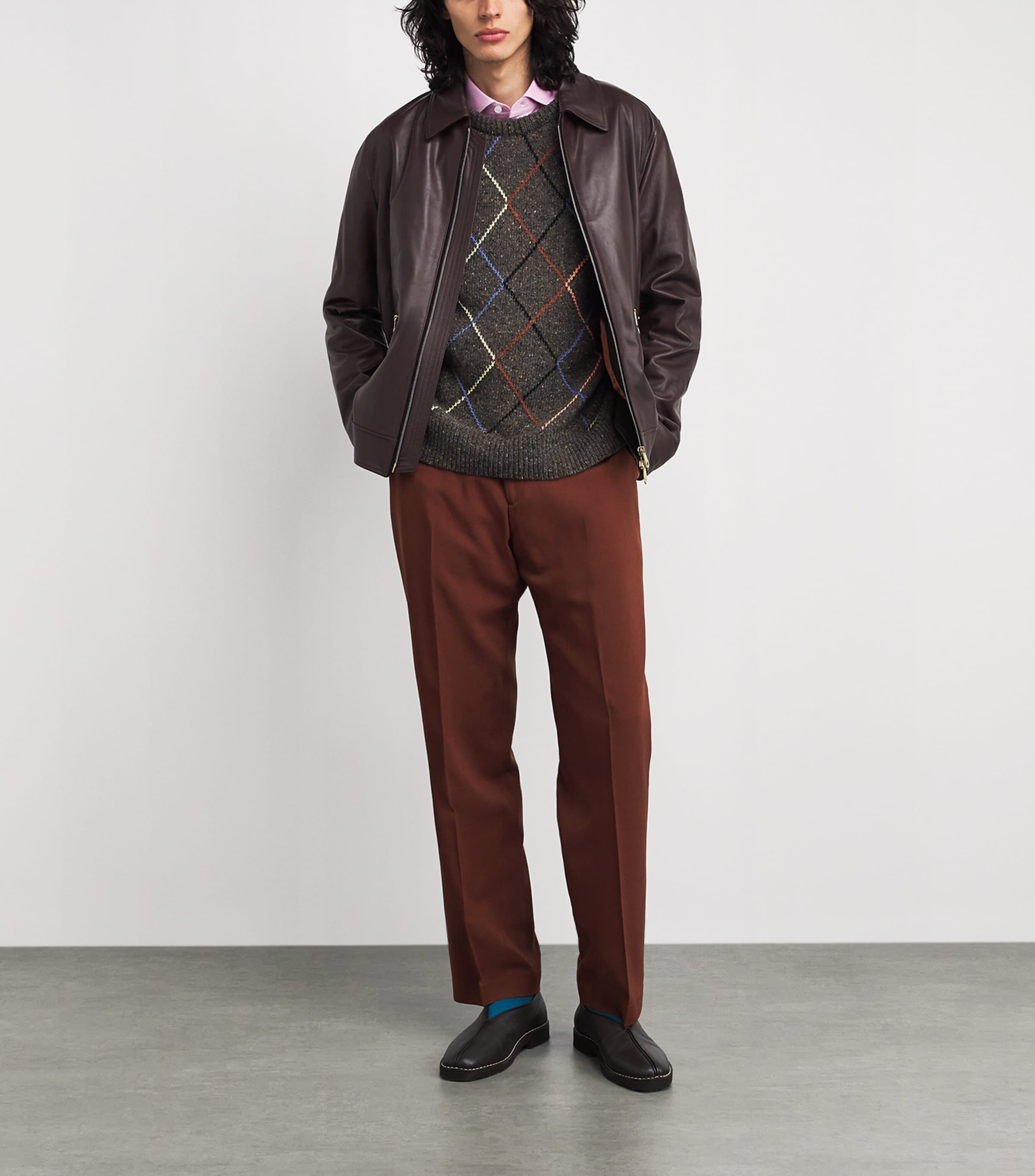 Nappa Leather Jacket BROWN-69A Image 2