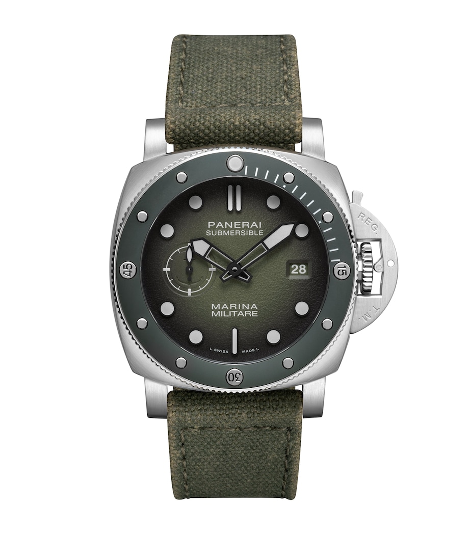 Stainless Steel Submersible Marina Militare Watch 44mm GREEN Image 1