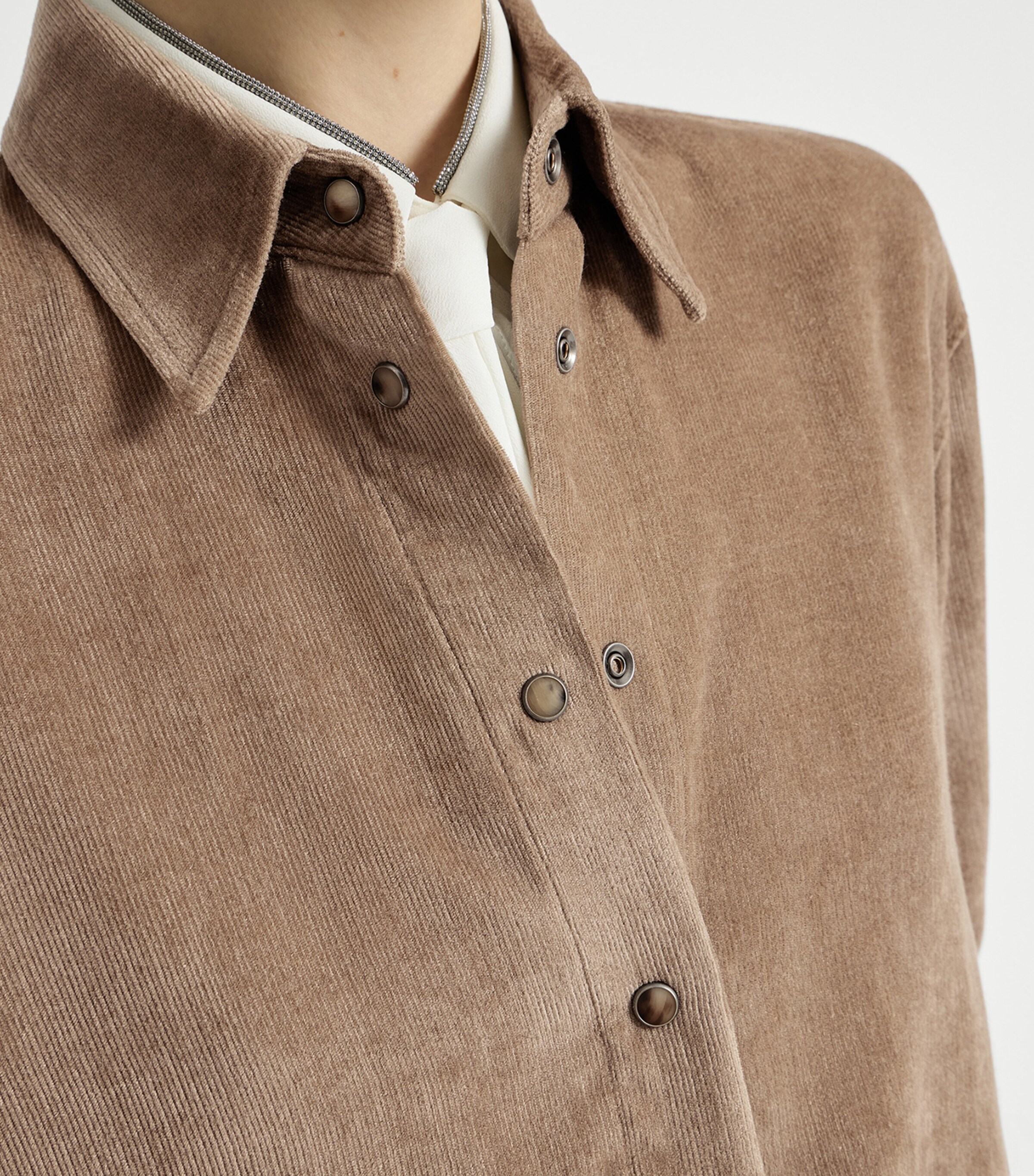 Brunello Cucinelli Womens Technical Shirt Cappuccino Image 6