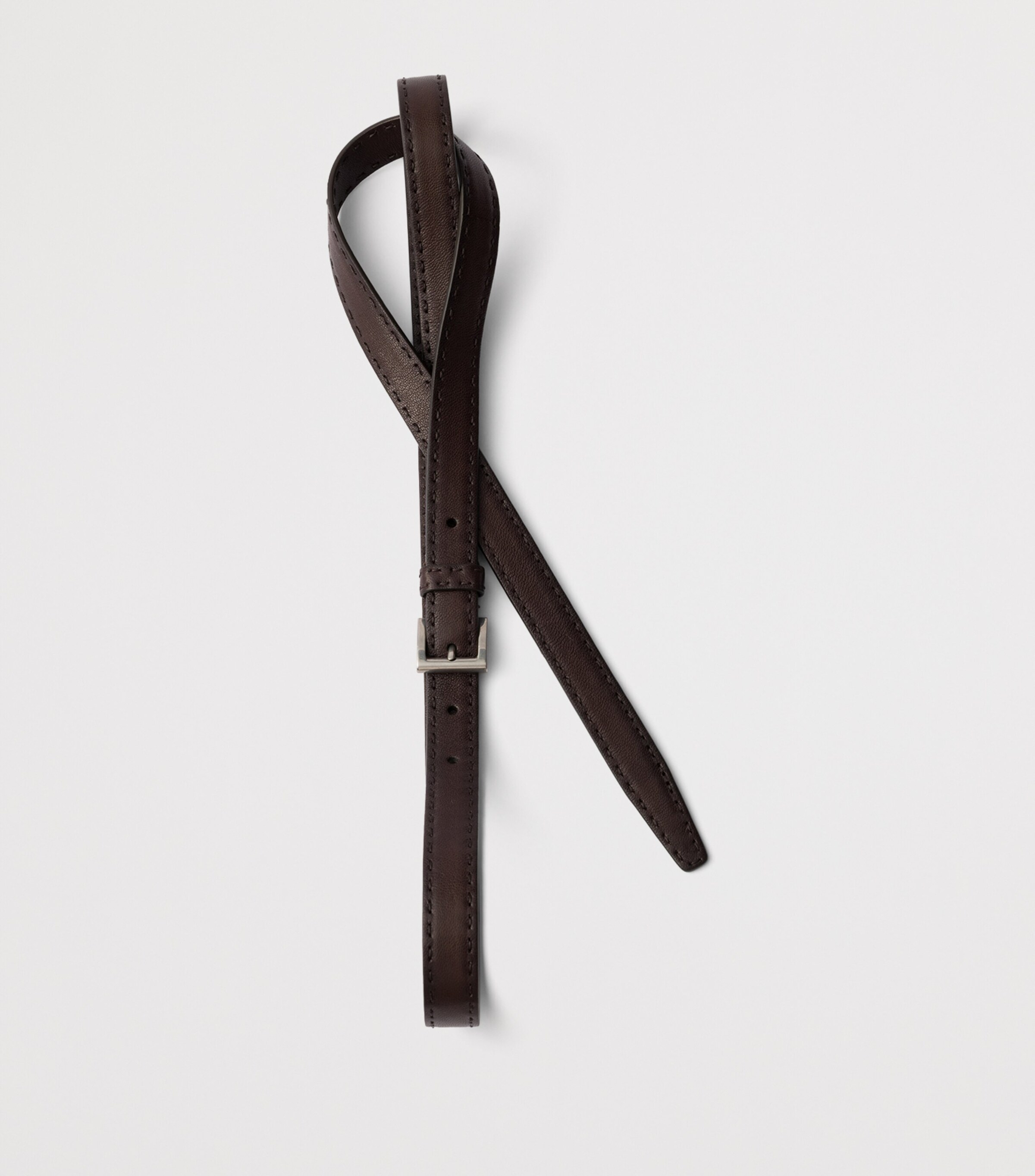 Prada Leather Antiqued Belt Brown Image 3
