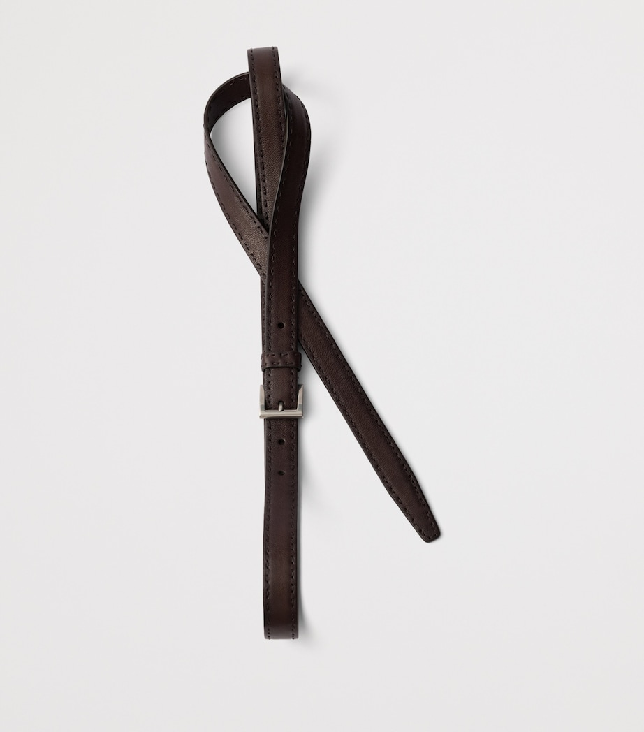 Prada Leather Antiqued Belt Brown Image 3