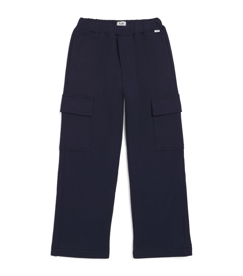 Cotton Jersey Cargo Sweatpants (2-12 Years) 497 BLUE Image 1