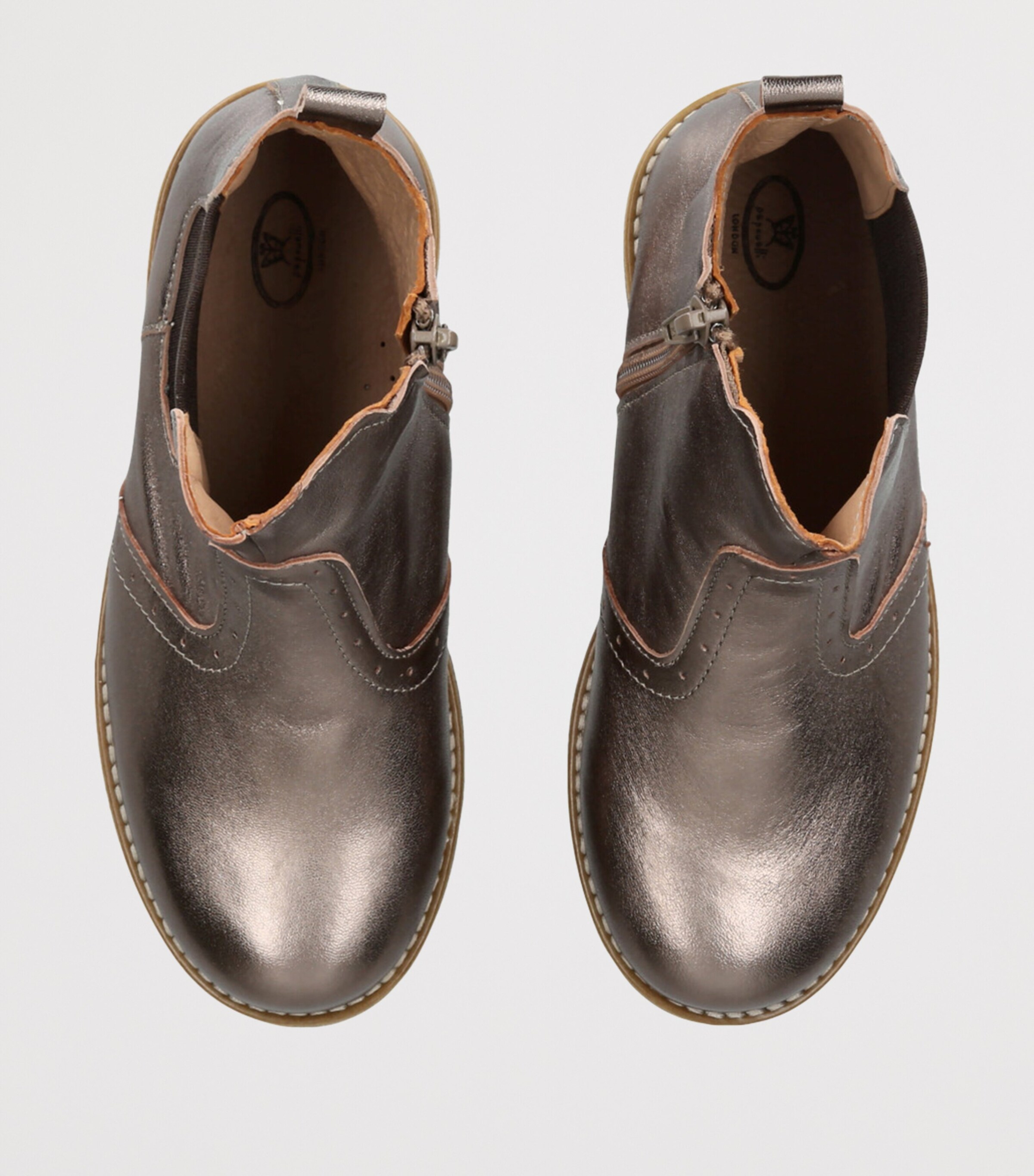 Leather Elo Ankle Boots BRONZE COM Image 4