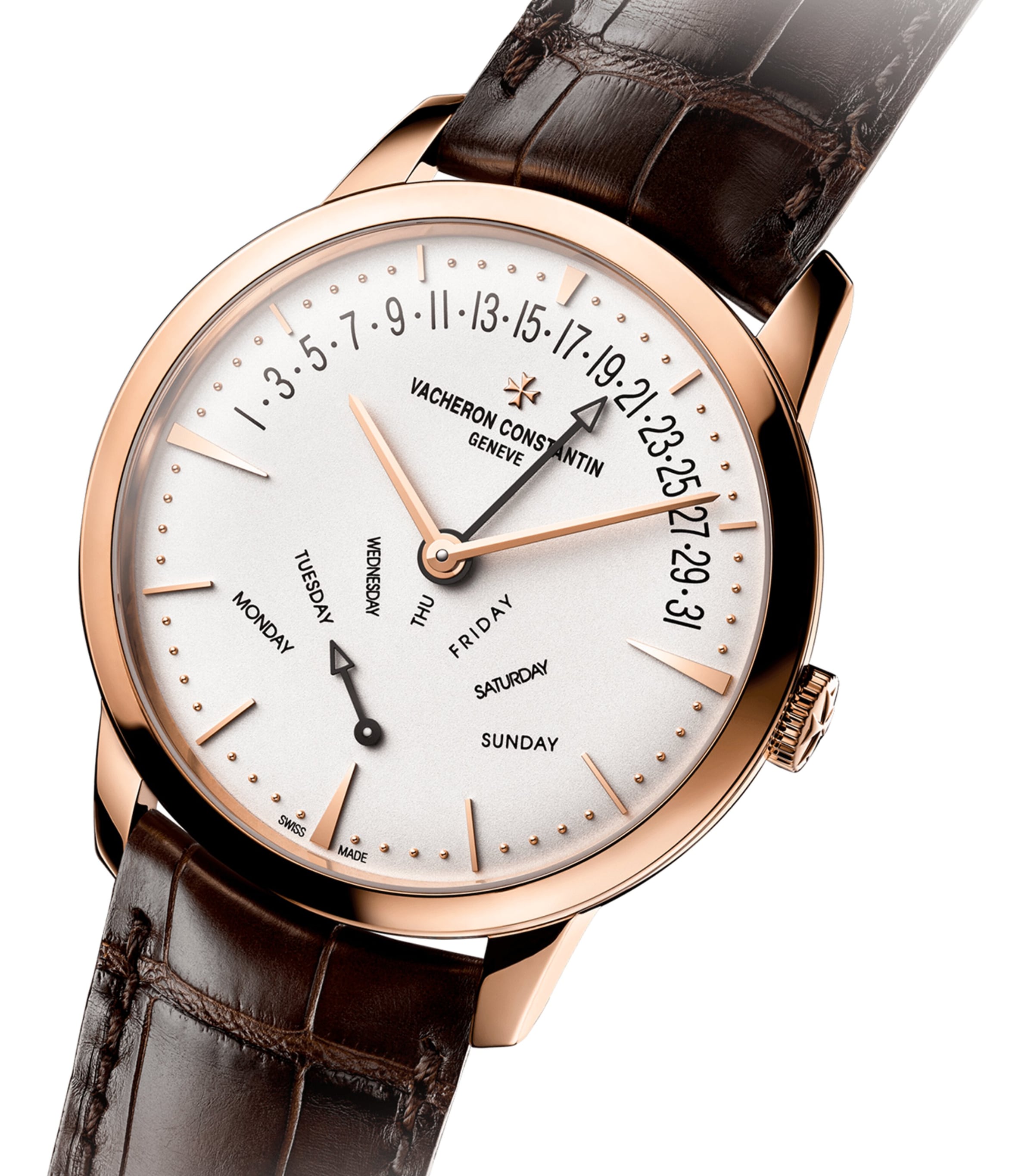 Rose Gold Patrimony Retrograde Day-Date Watch 42.5mm PINK GOLD Image 2