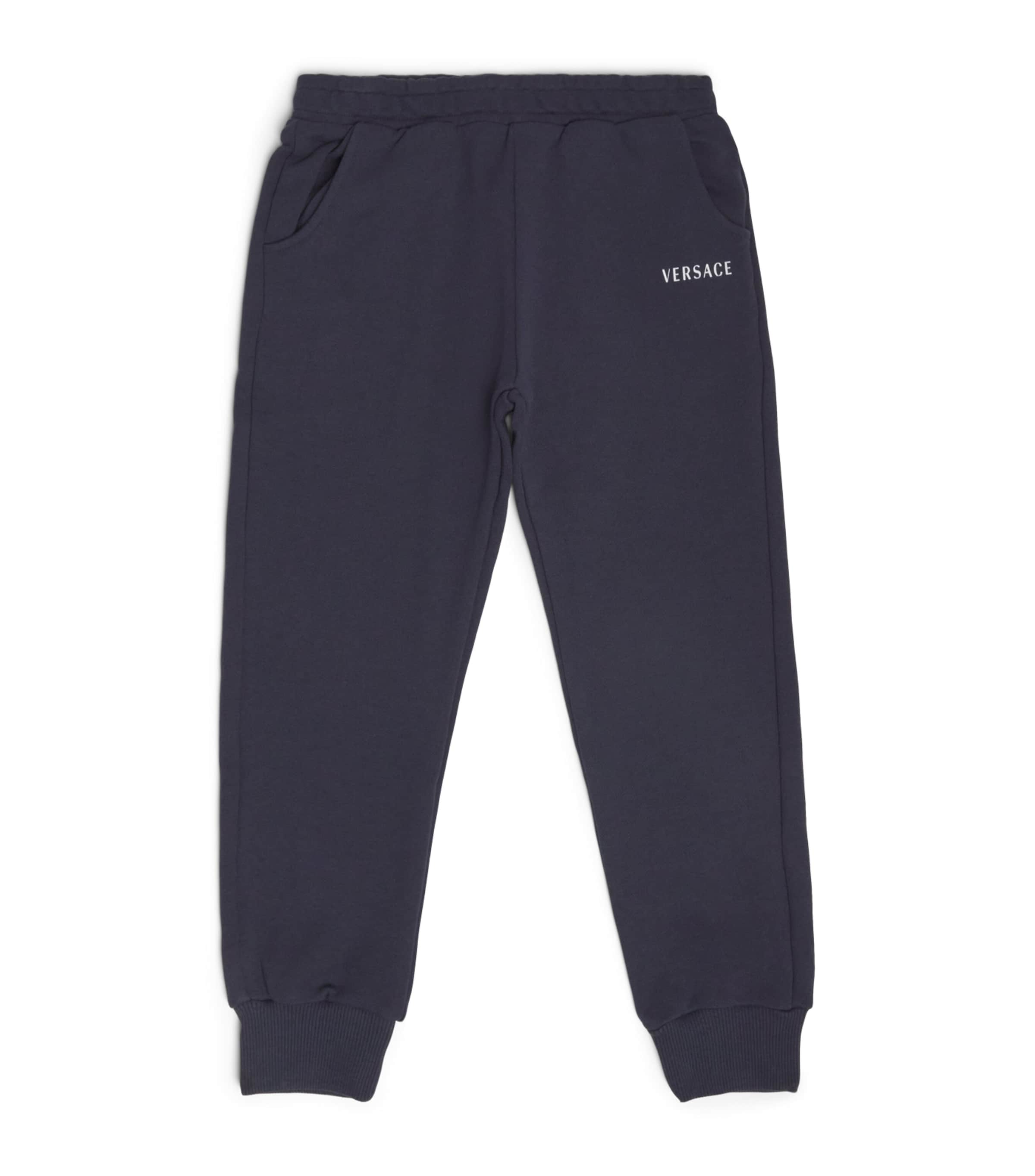 Versace Kids Cottom Embroidered Logo Sweatpants (4-14 Years) Image 1