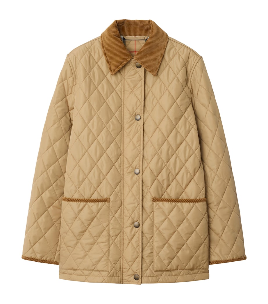 Quilted Barn Jacket FLAX/SAND IP CHECK Image 1