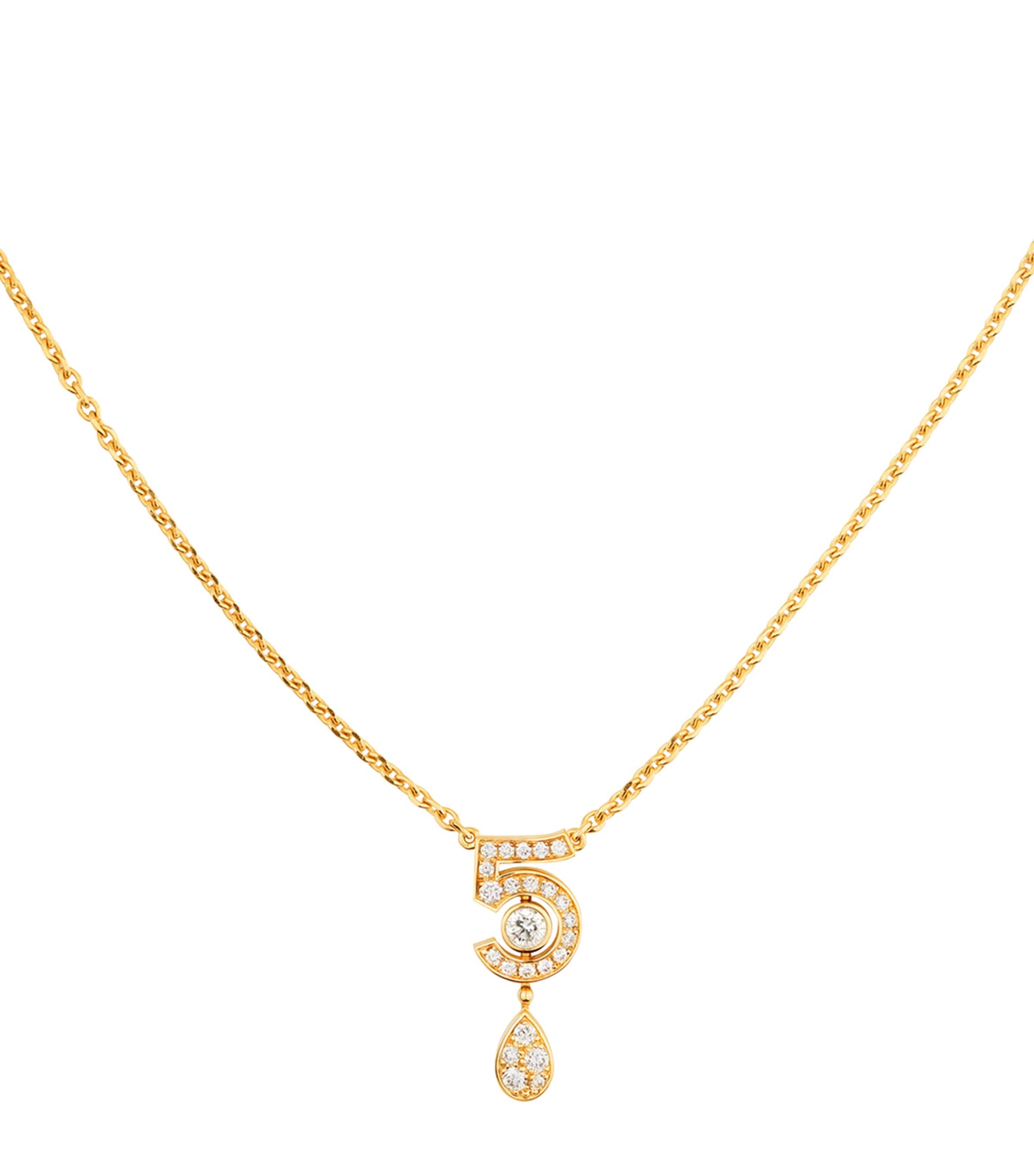 Yellow Gold and Diamond Eternal N°5 Necklace YELLOW Image 1