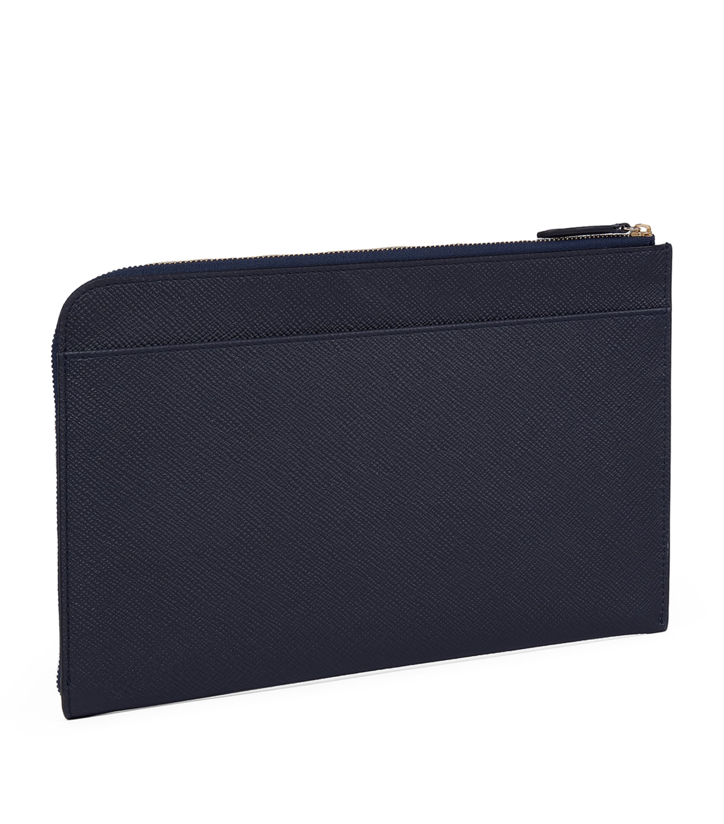 Panama Leather Slim Pouch NAVY Image 2