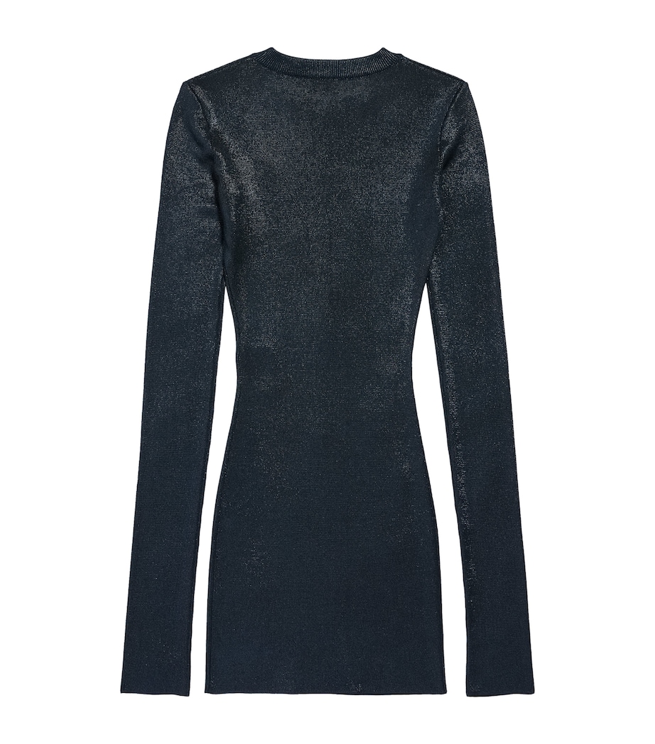 Metallic Long-Sleeve Mini Dress 8071 Image 5