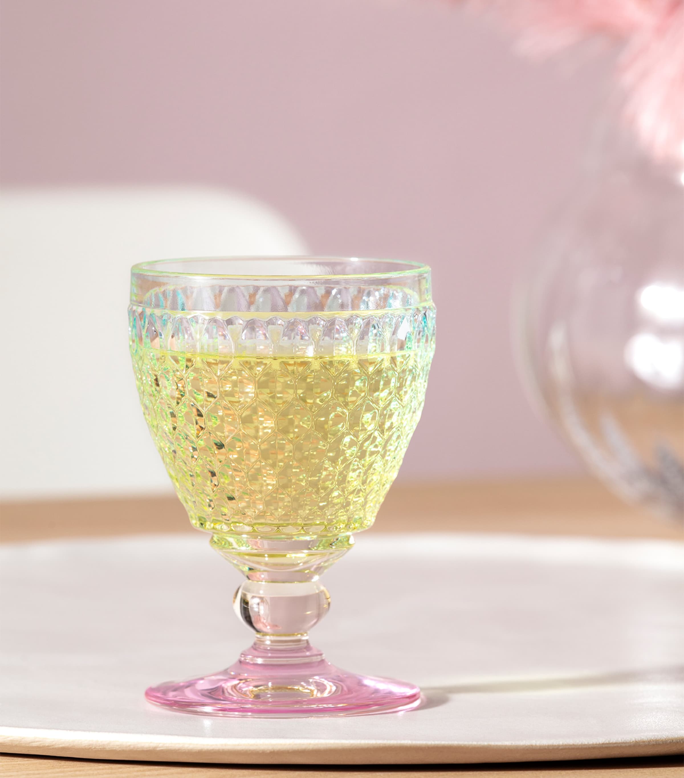 Set of 4 Boston Pearl White Wine Glasses (125ml) MULTI Image 2