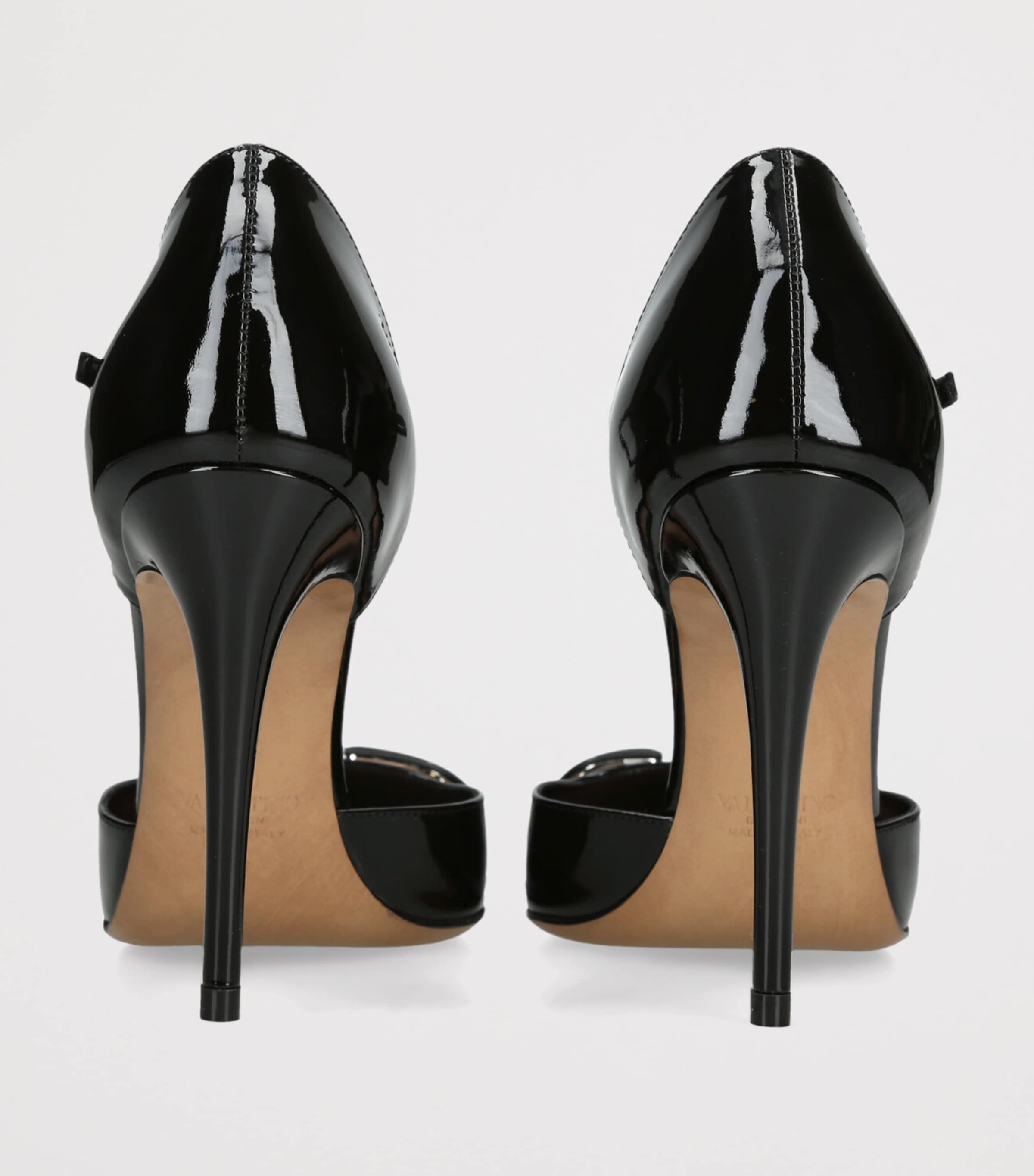 Valentino Garavani Patent Leather VLogo D’Orsay Pumps 100 Black Image 2