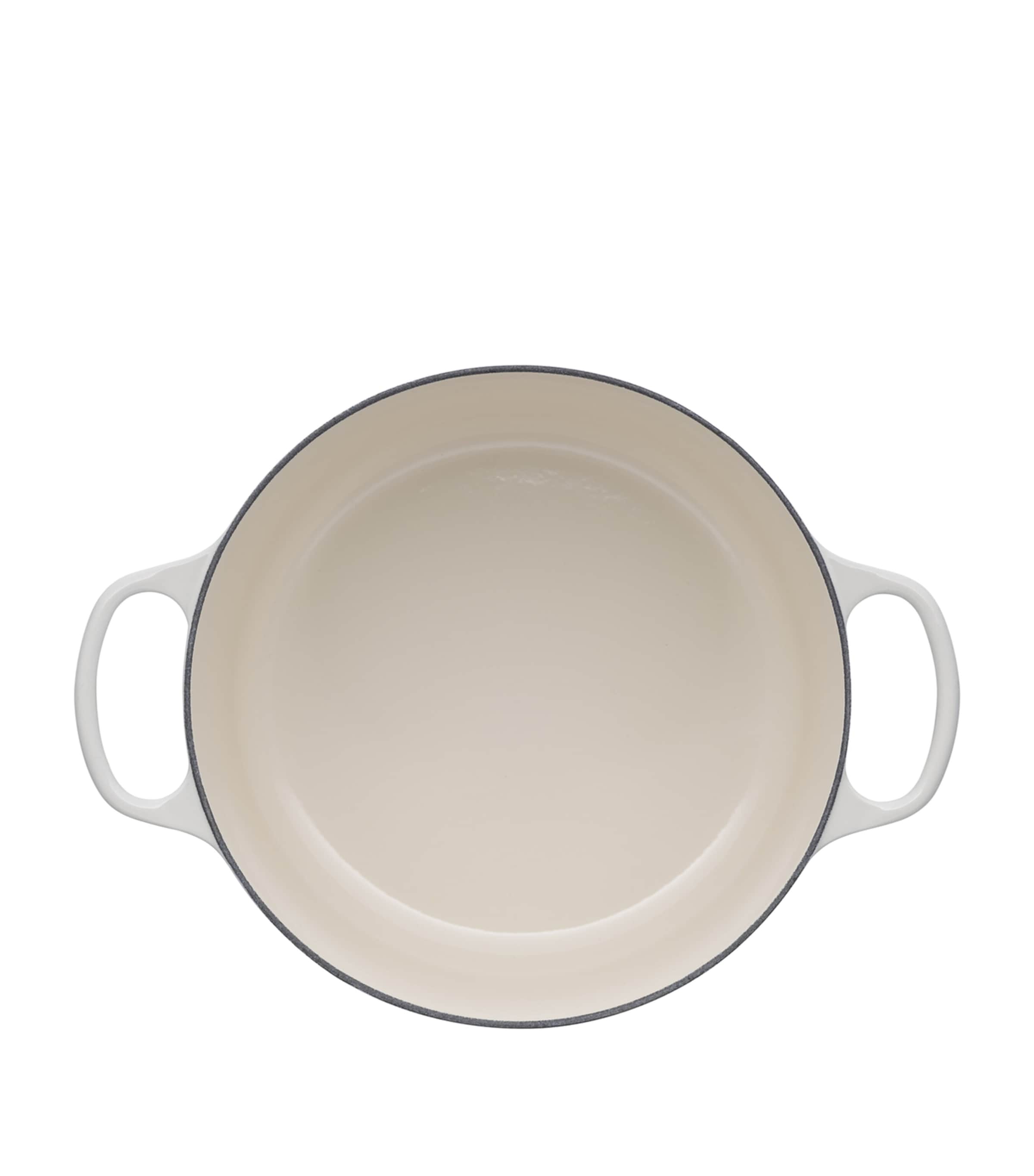 Le Creuset Cast Iron Round Casserole Dish (26cm) Meringue Image 2