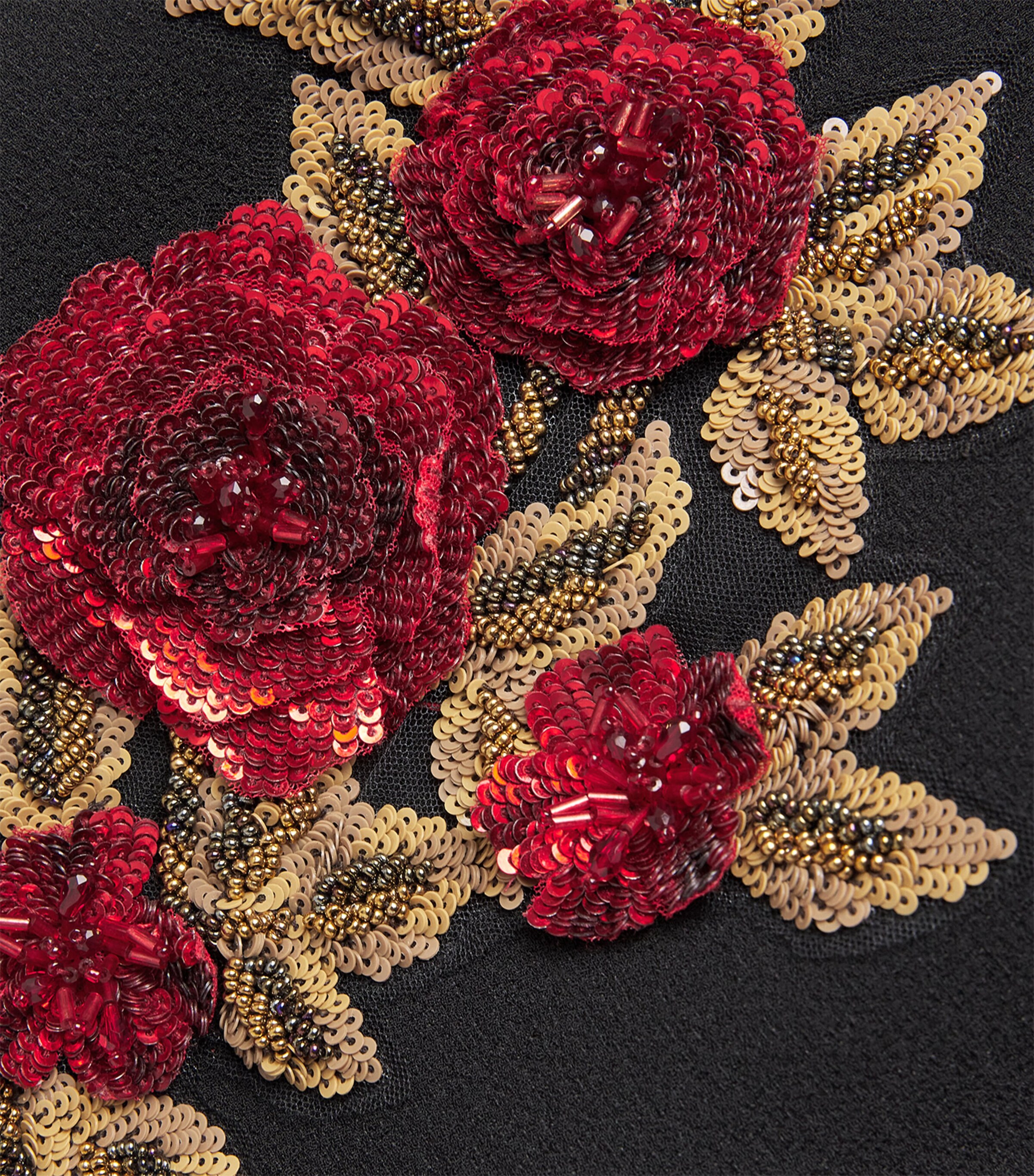 ◆関税込◆【REBECCA VALLANCEC】Rosetta floral minidress Rebecca Vallance Appliqué Rosetta Mini Dress | Harrods CA