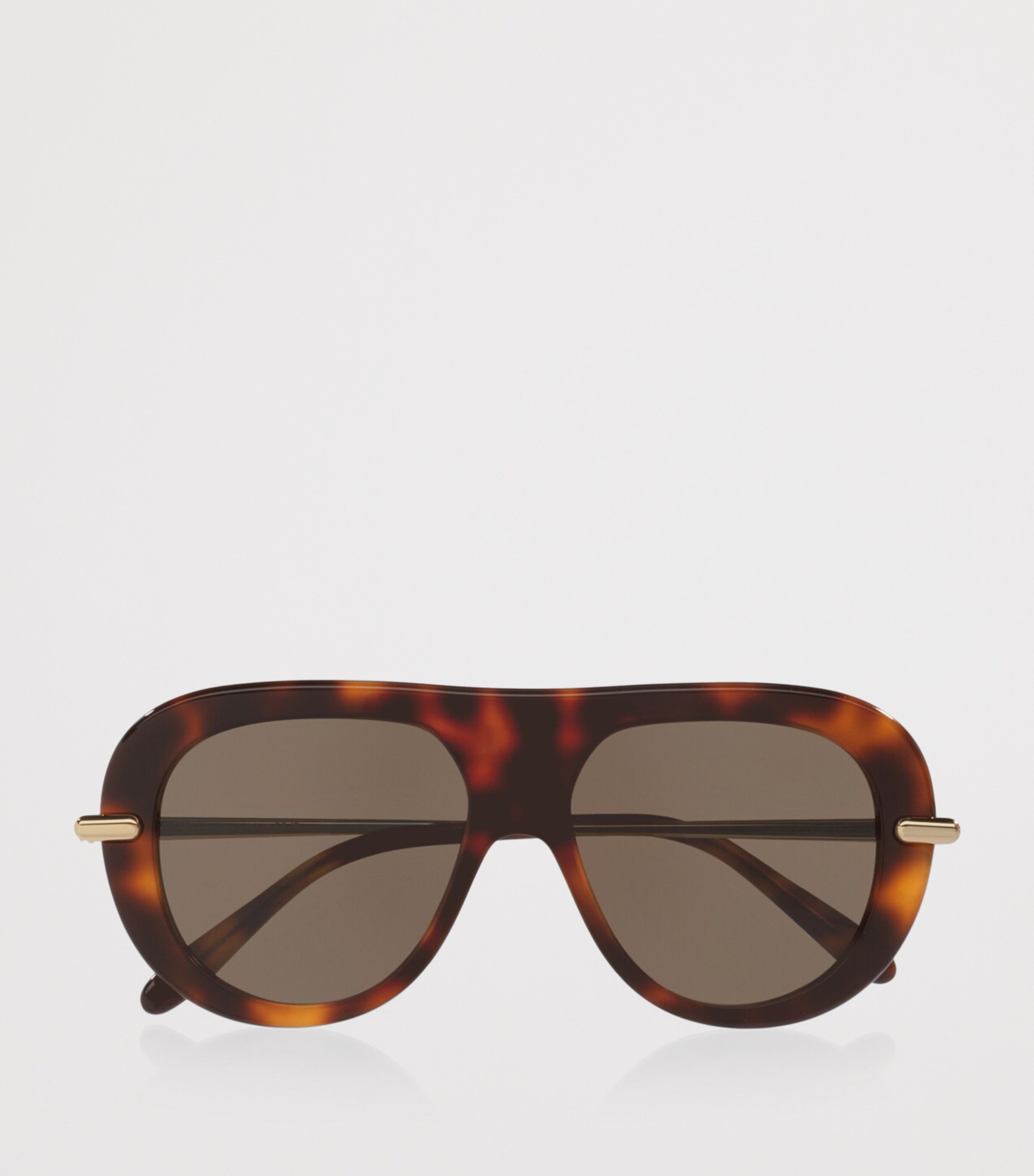 LOEWE Tortoiseshell Slim Pilot Sunglasses Brown Image 5
