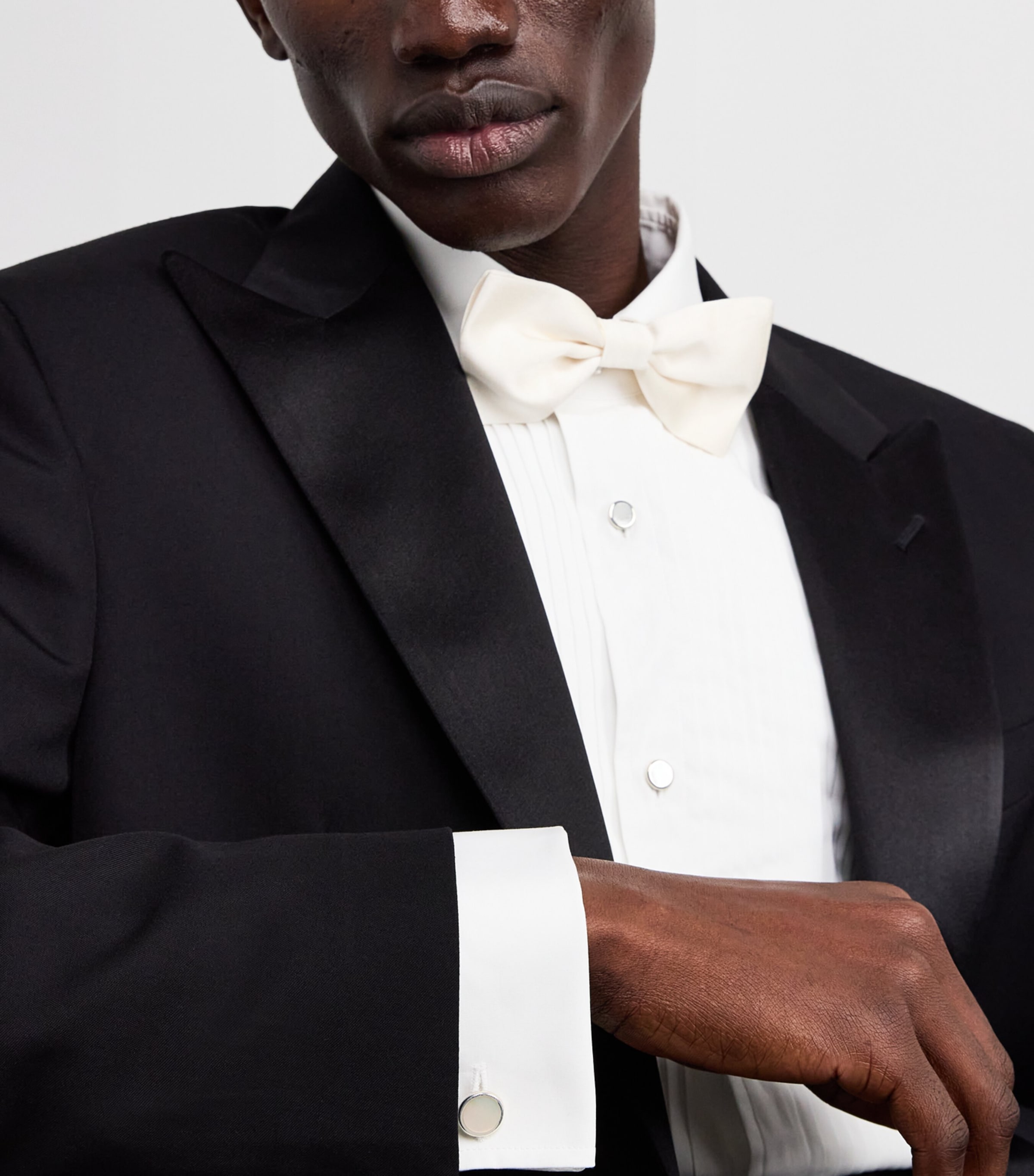 Sterling Silver and Mother-of-Pearl Round Cufflinks SILVER Image 2