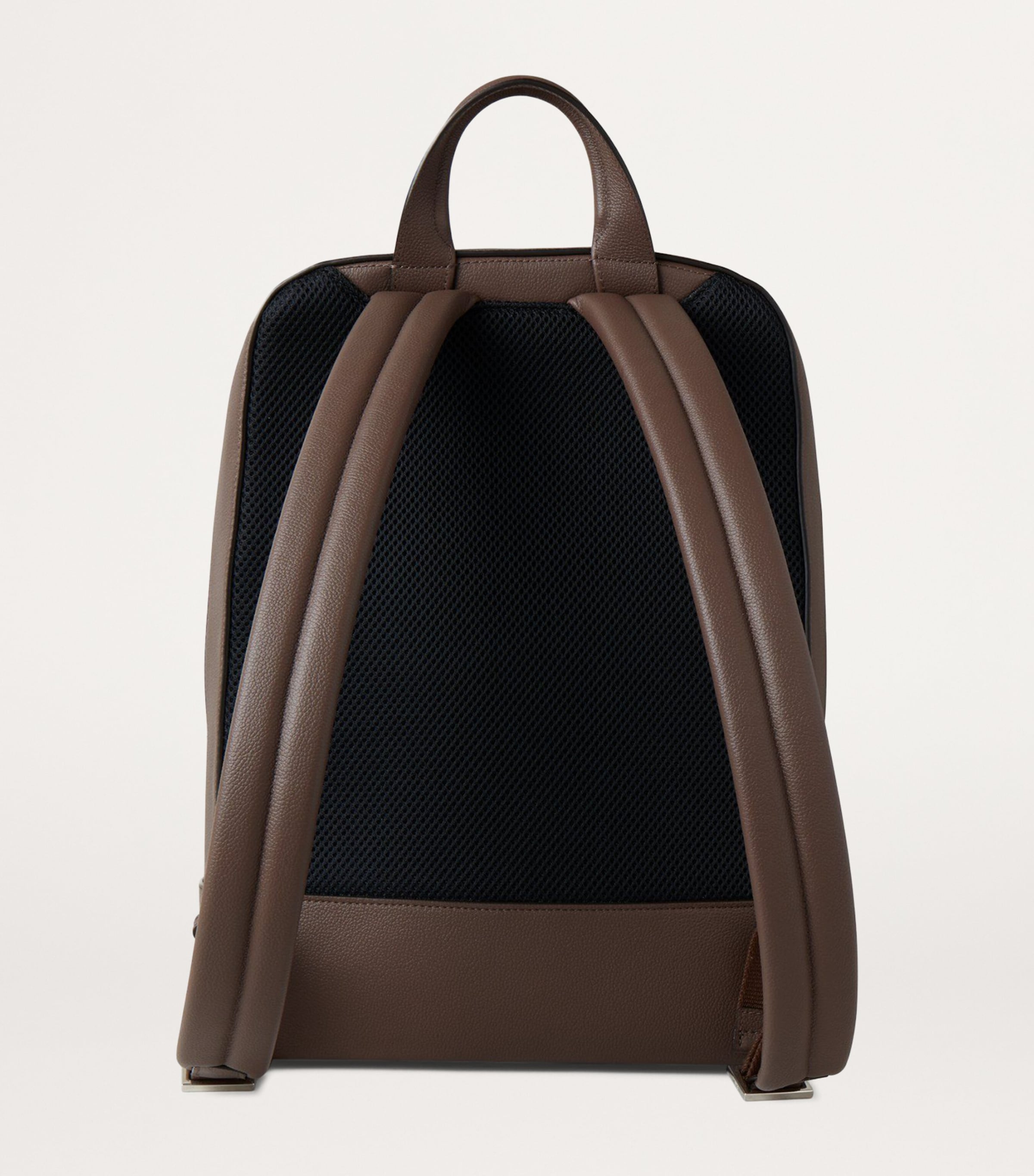 Leather Farringdon Backpack TAUPE BROWN Image 3
