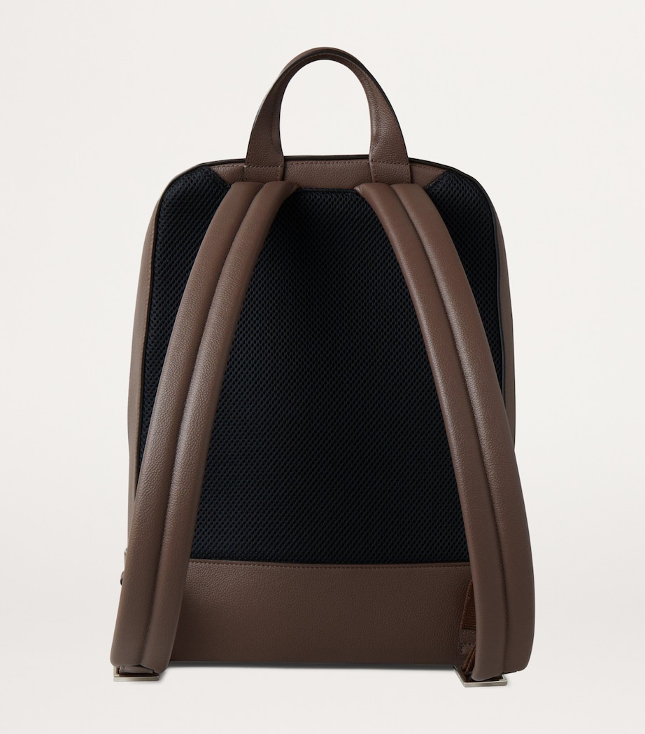 Leather Farringdon Backpack TAUPE BROWN Image 3