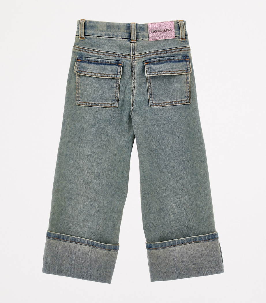 Embroidered Straight Jeans (2-16 Years) STONE+BEIGE Image 2