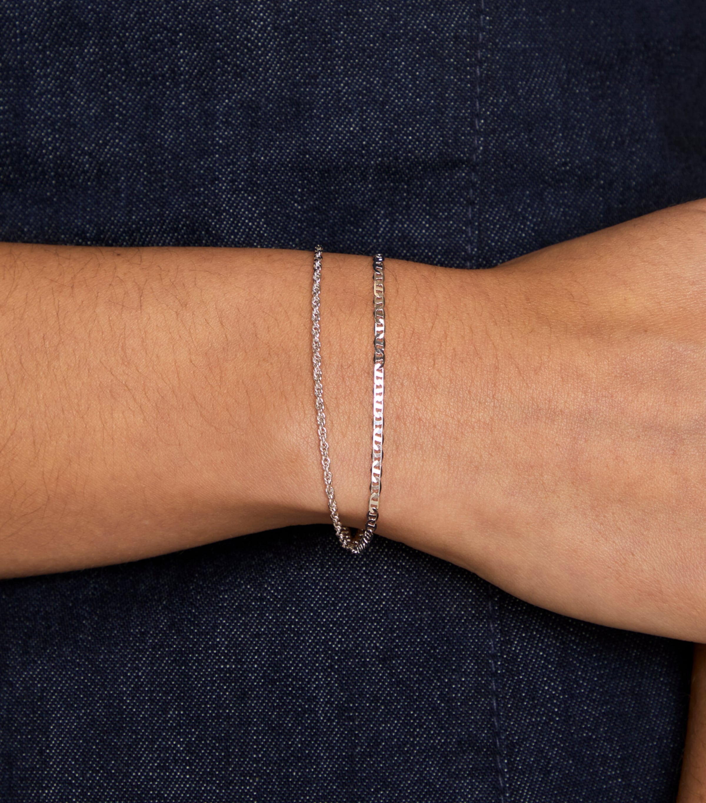 Astrid & Miyu Illusion Duo Chain Bracelet Silver Image 2