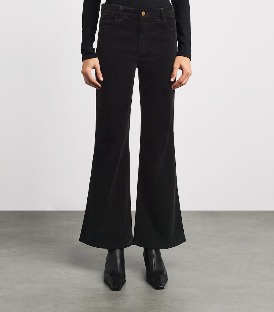 PAIGE Velvet Sofia Flared Jeans Black Image 4