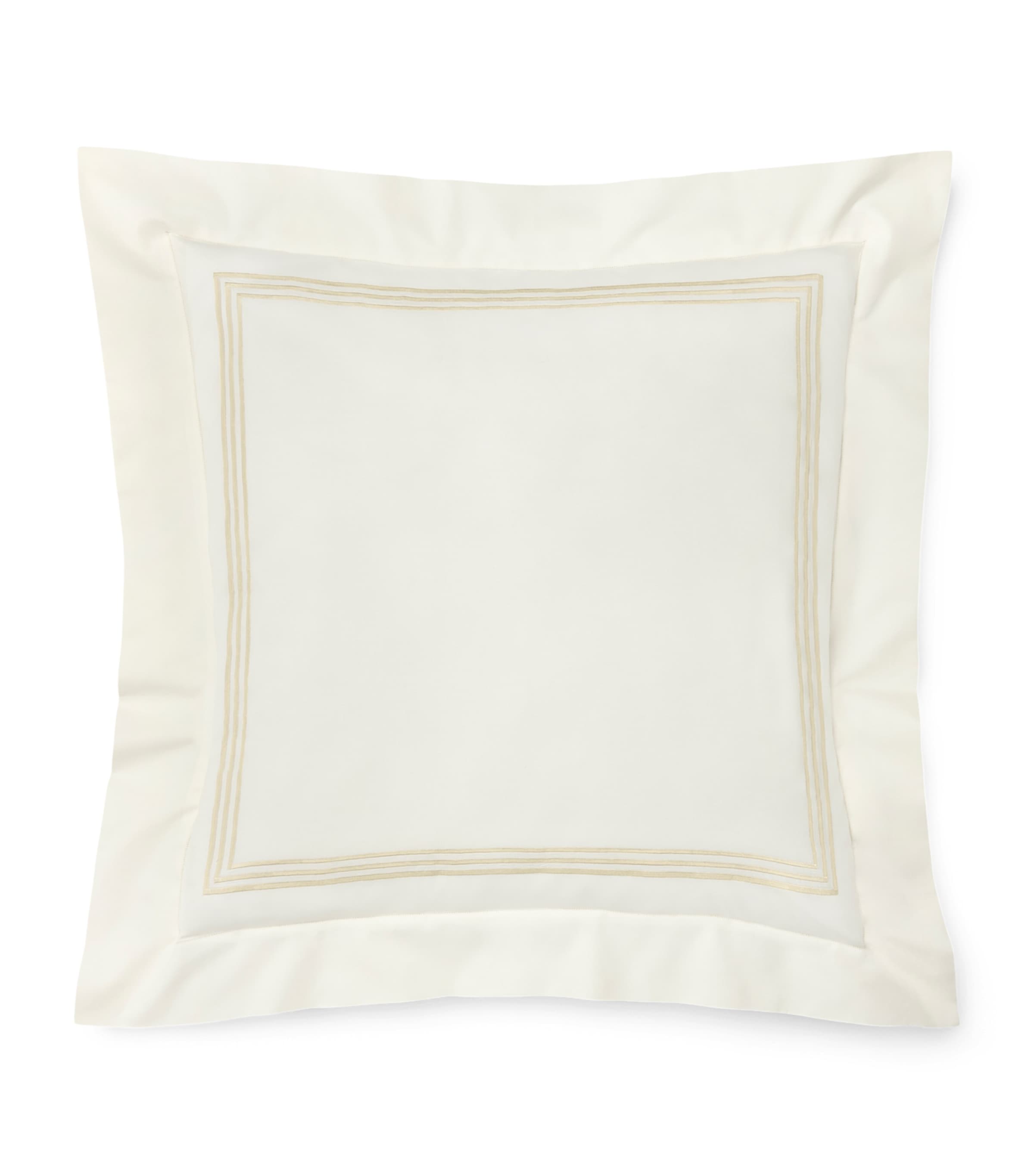 Pratesi Tre Righe Square Pillowcase (65cm x 65cm) Ivory/beige Image 1