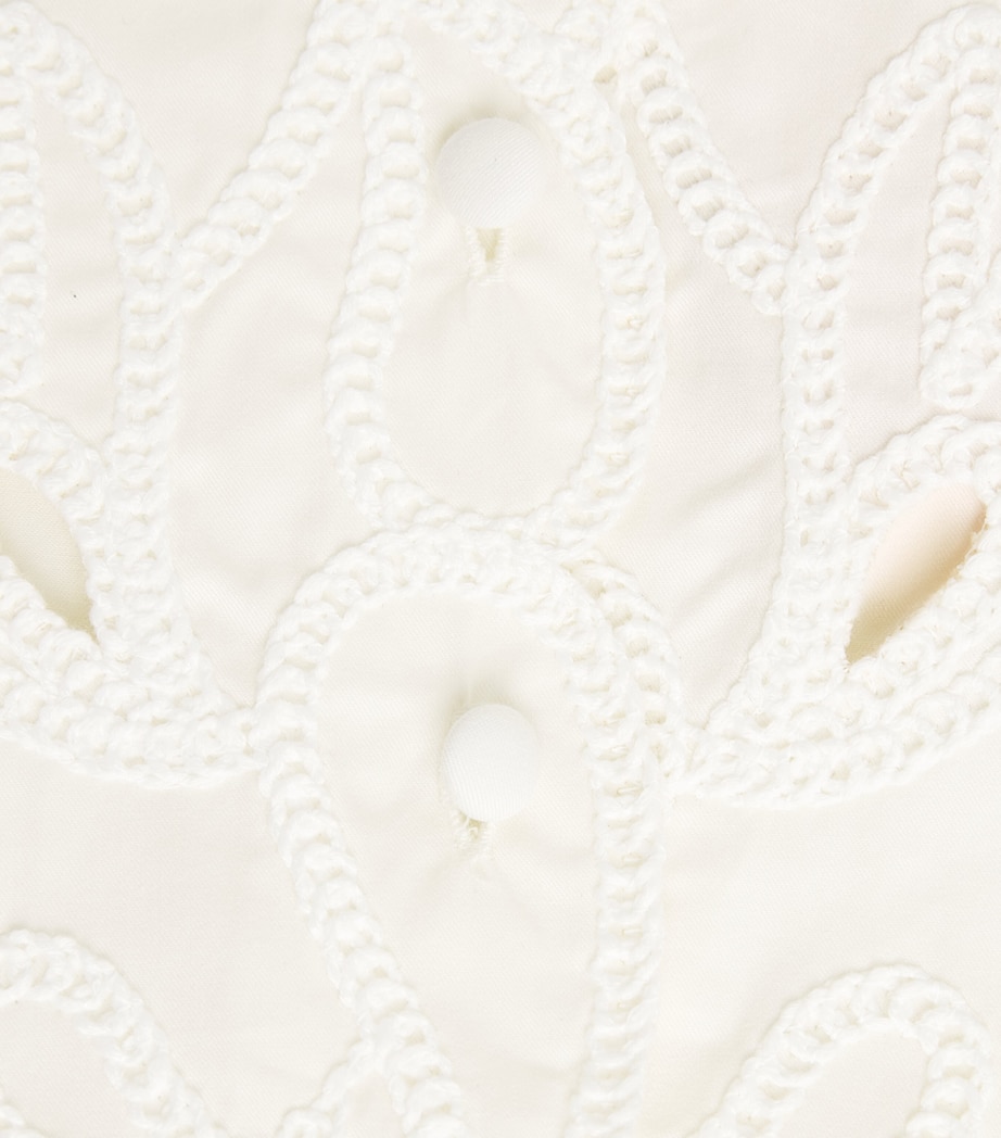Cinq A Sept Womens Cotton Poplin Paisley Bloom Bellara Top Cream/white Image 6