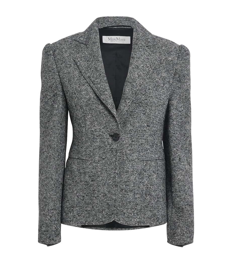 Wool-Silk Blazer WHITE BLACK Image 1