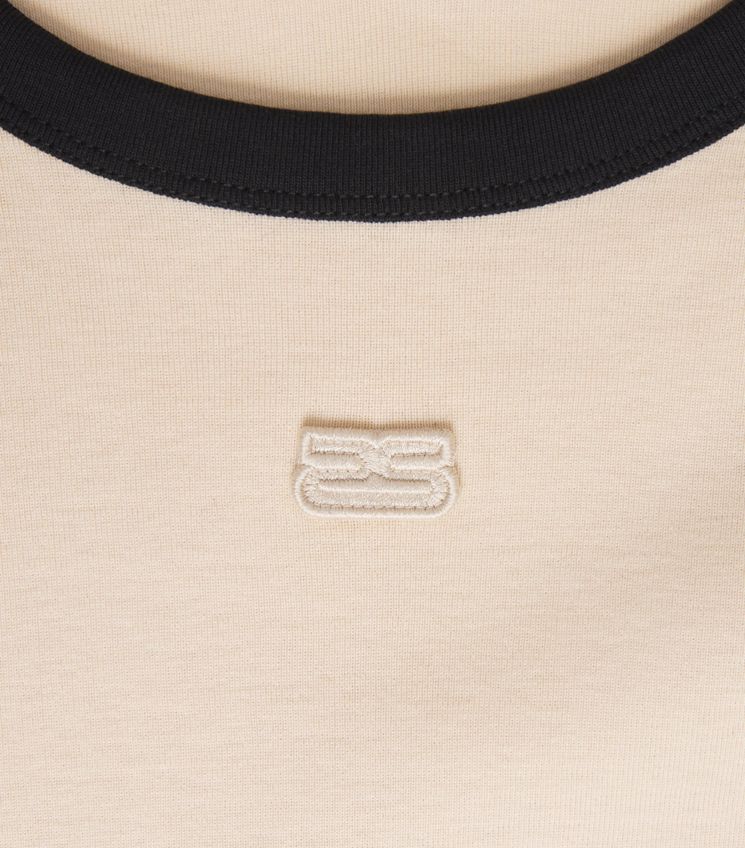 Sandro Paris Mens Cotton Retro Logo T-Shirt Sand Image 6