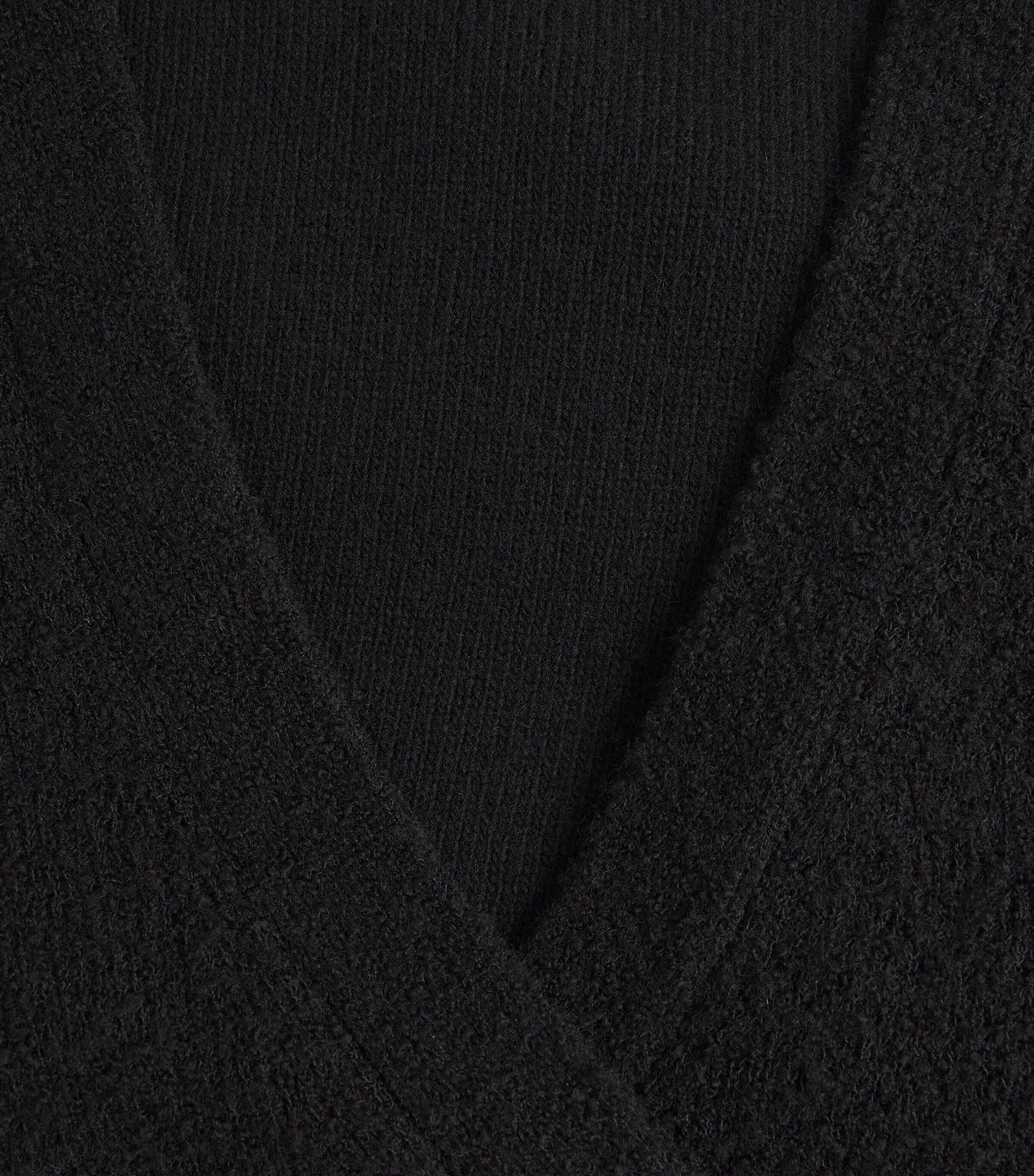 Wool-Blend Wrap Sweater 001 BLACK Image 5