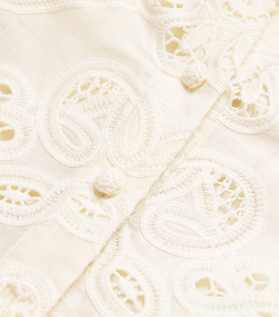 Cotton Rhiannon Embroidered Blouse IVO IVORY Image 5
