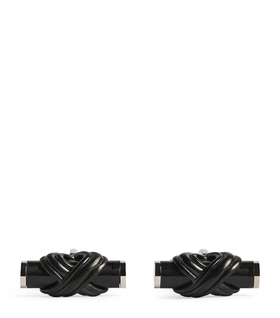 Knot Cufflinks BLACK Image 1