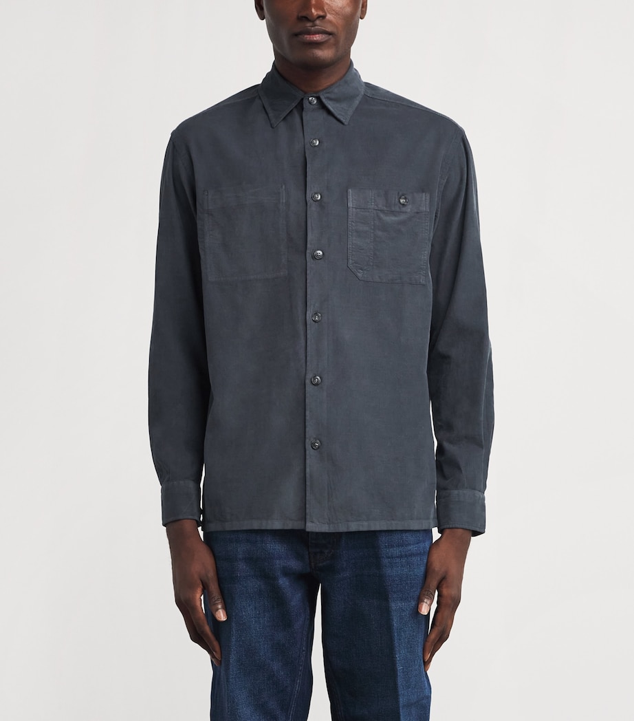 Canali Mens Cotton Twin-Pocket Shirt Image 3