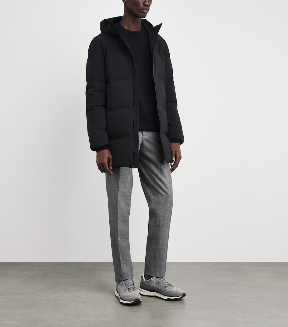 Down Hybrid Puffer Coat 9300 BLACK Image 2