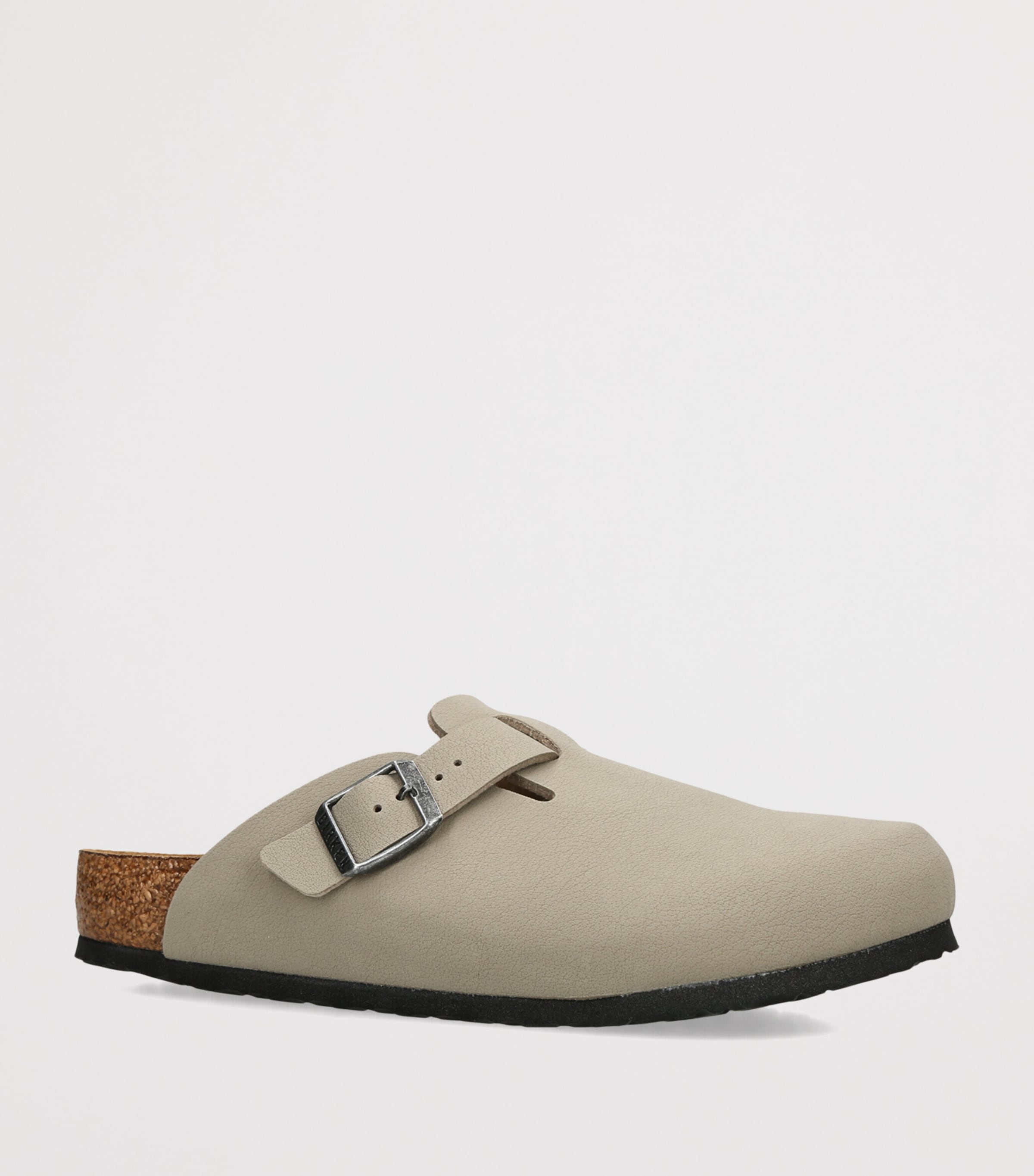 Birkenstock Kids Leather Boston Clogs Pale Green Image 3