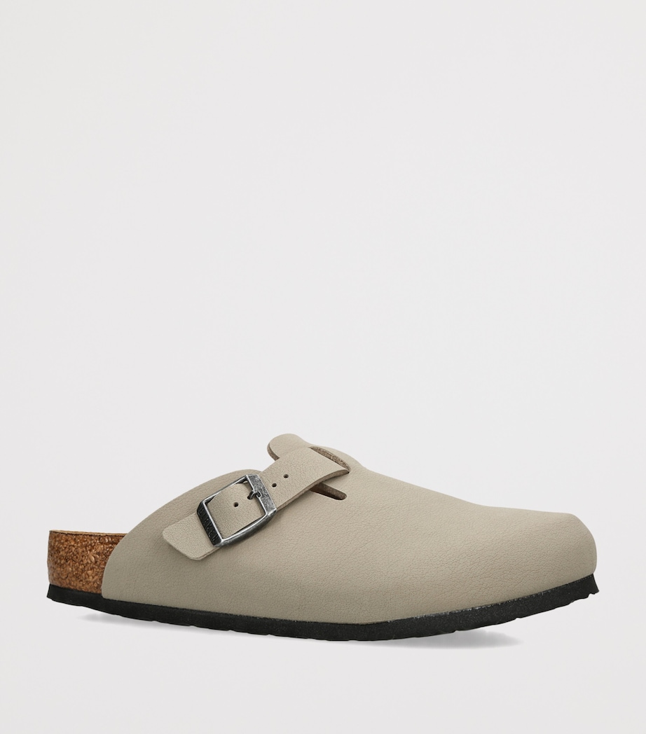 Birkenstock Kids Leather Boston Clogs Pale Green Image 3