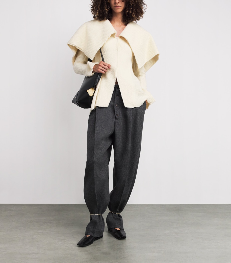 Wool Shawl-Collar Jacket ECRU Image 2