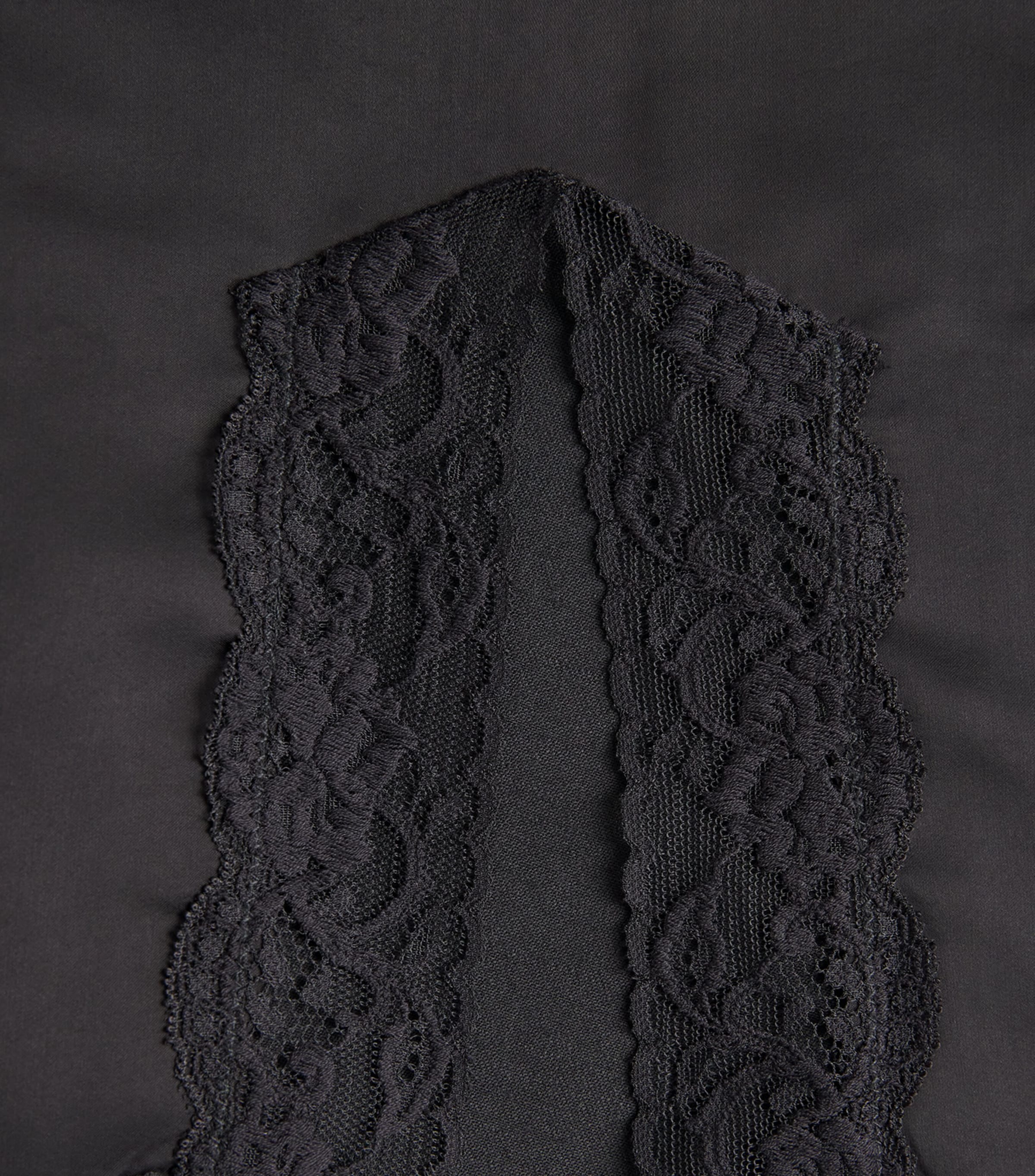 Sandro Paris Womens Lace-Detail Midi Skirt Black Image 6